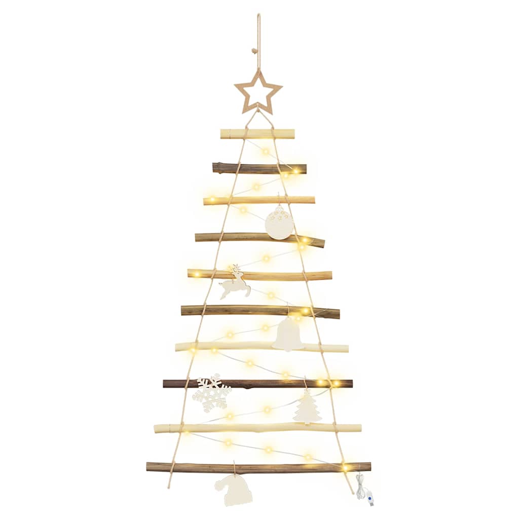 Sapin de Noël avec 30 LED Naturel 90 cm frêne massif - XIOS