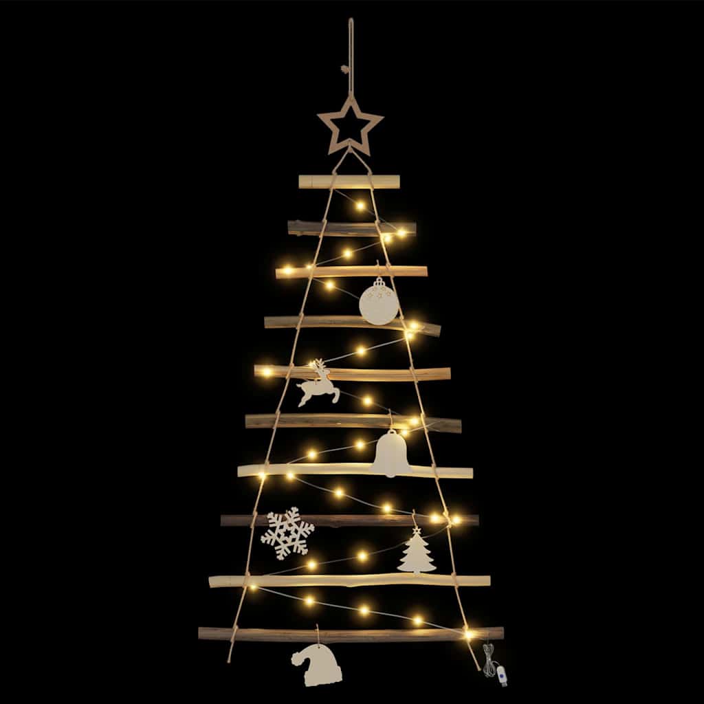 Sapin de Noël avec 30 LED Naturel 90 cm frêne massif - XIOS