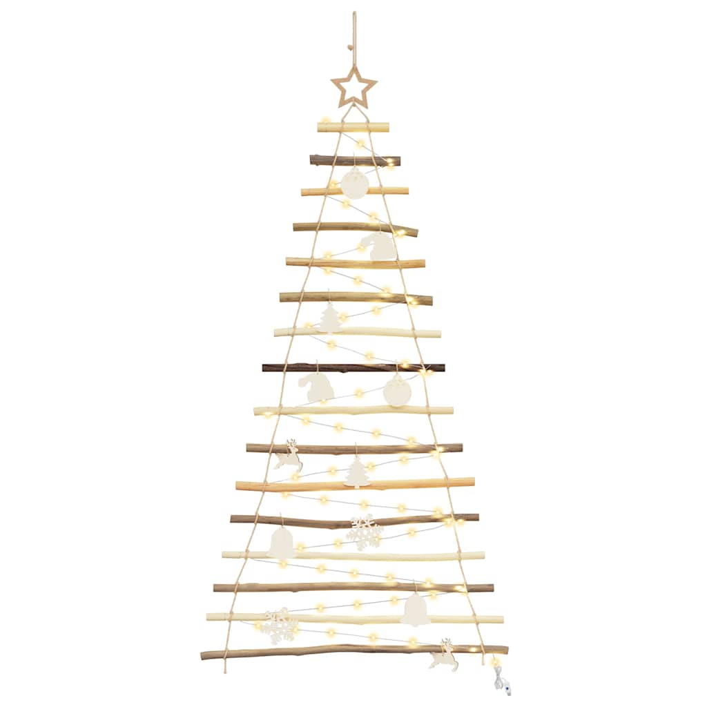 Sapin de Noël avec 50 LED Naturel 120 cm frêne massif - XIOS