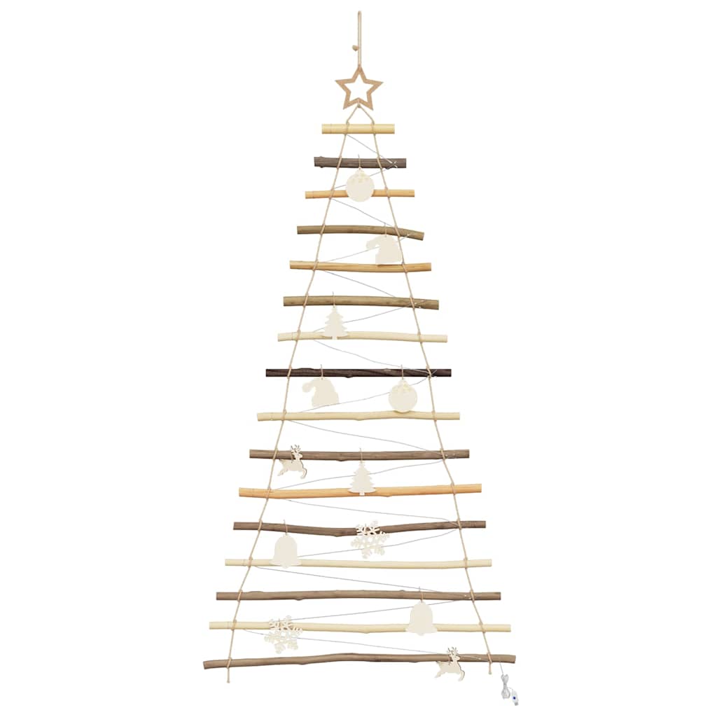 Sapin de Noël avec 50 LED Naturel 120 cm frêne massif - XIOS