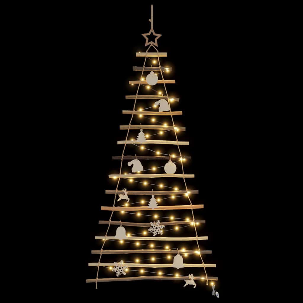 Sapin de Noël avec 50 LED Naturel 120 cm frêne massif - XIOS