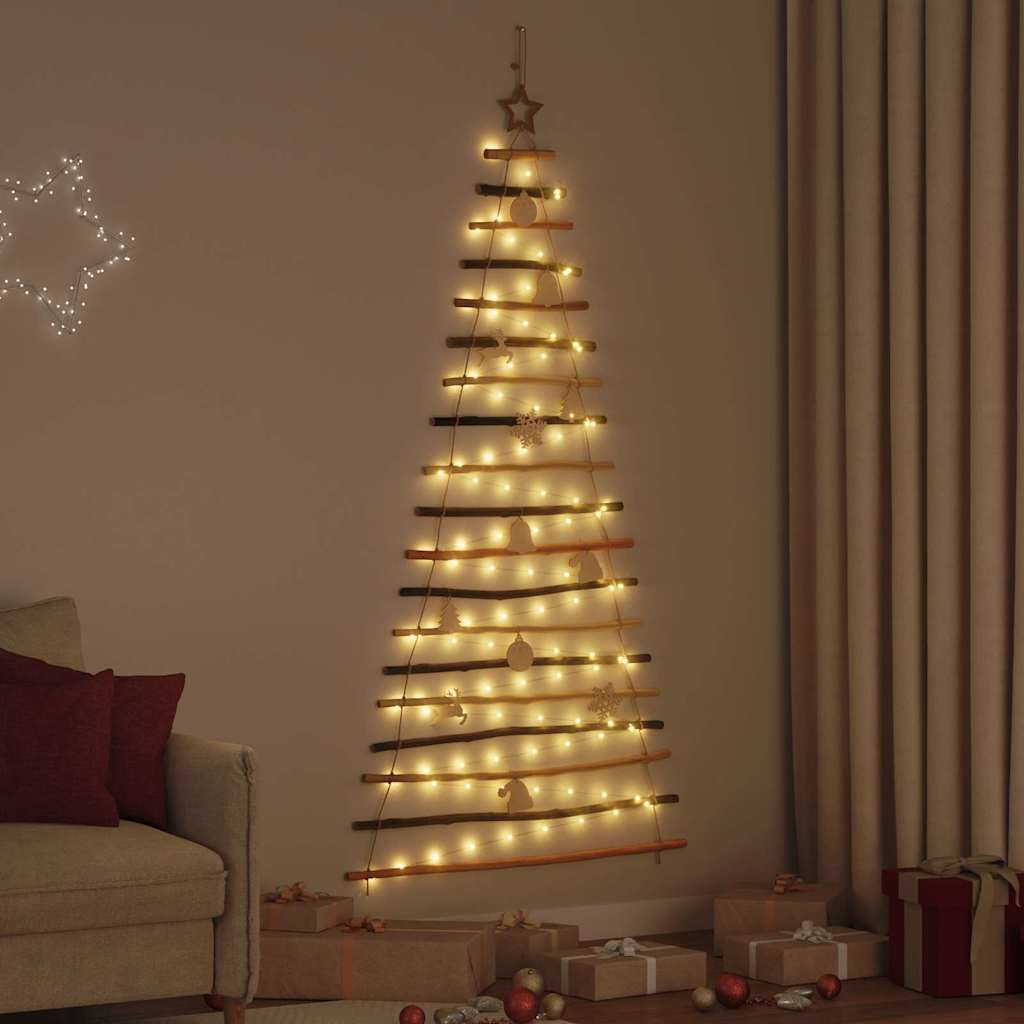 Sapin de Noël avec 100 LED Naturel 180 cm frêne massif - XIOS