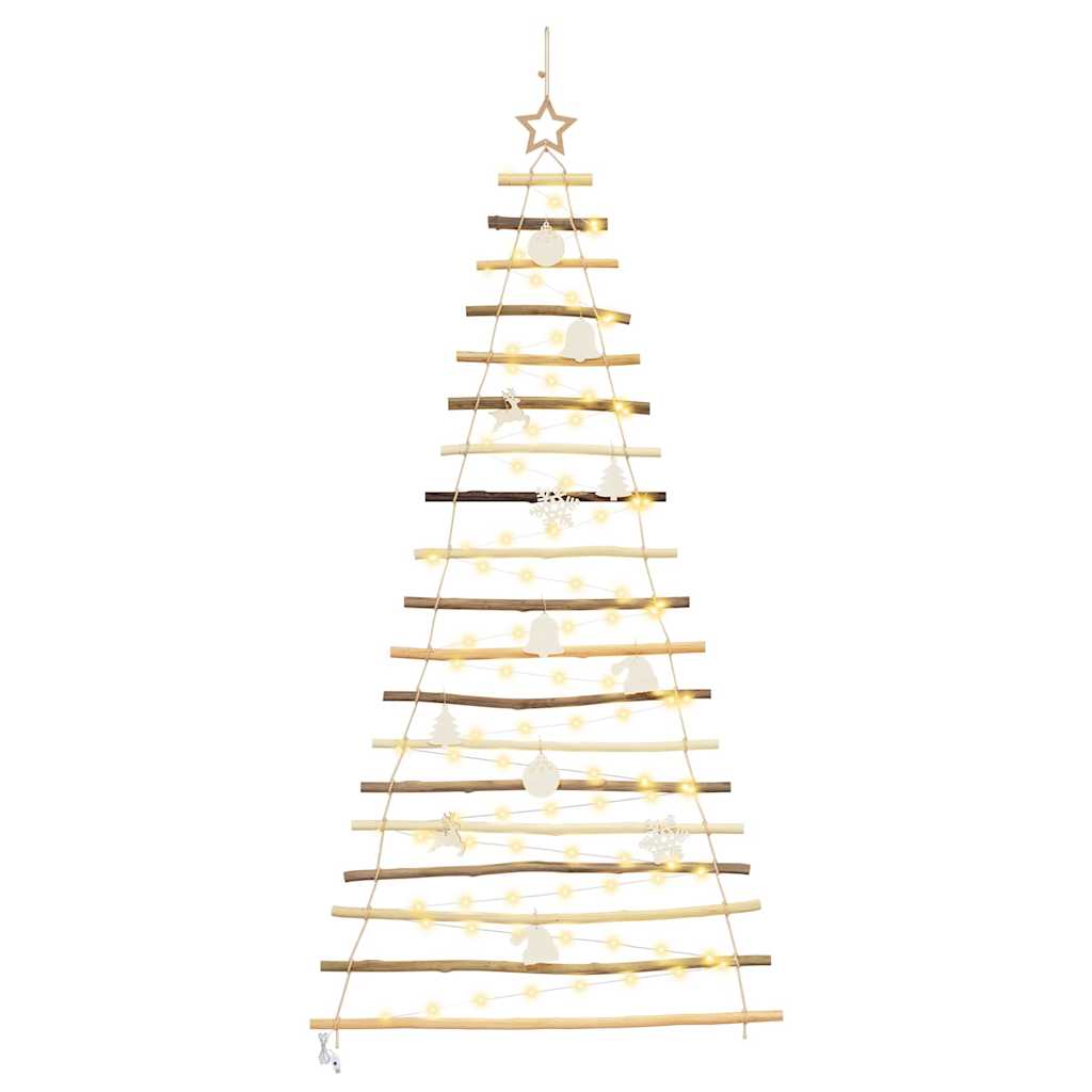Sapin de Noël avec 100 LED Naturel 180 cm frêne massif - XIOS
