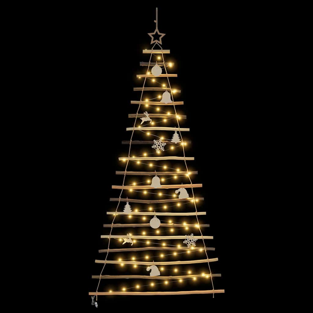 Sapin de Noël avec 100 LED Naturel 180 cm frêne massif - XIOS