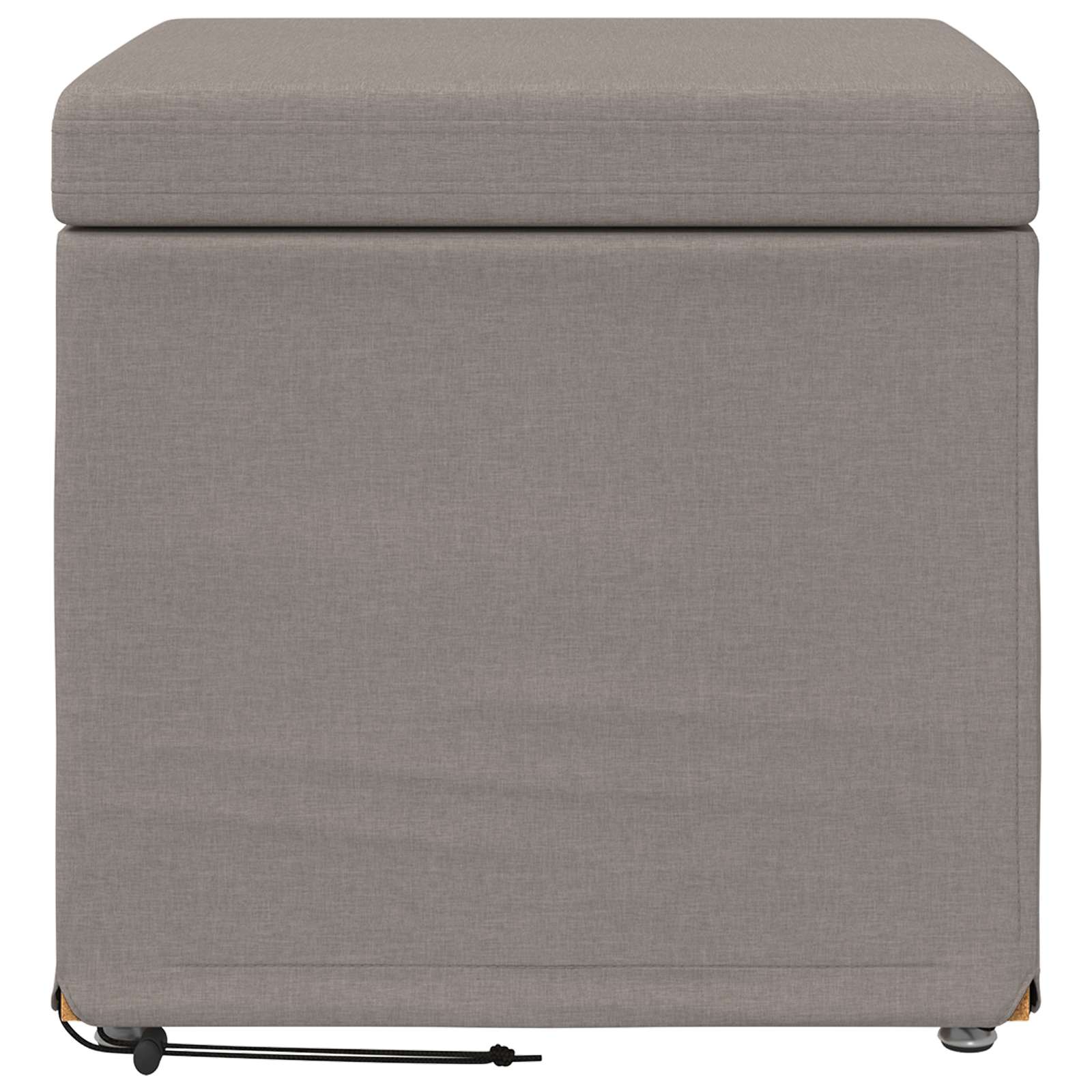 Tabouret Taupe 41 x 41 x 40 cm Tissu et bois stratifié - XIOS