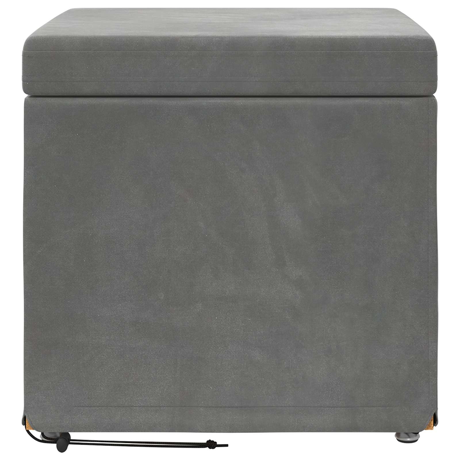 Tabouret Gris foncé 41 x 41 x 40 cm Velours et Bois Composite - XIOS