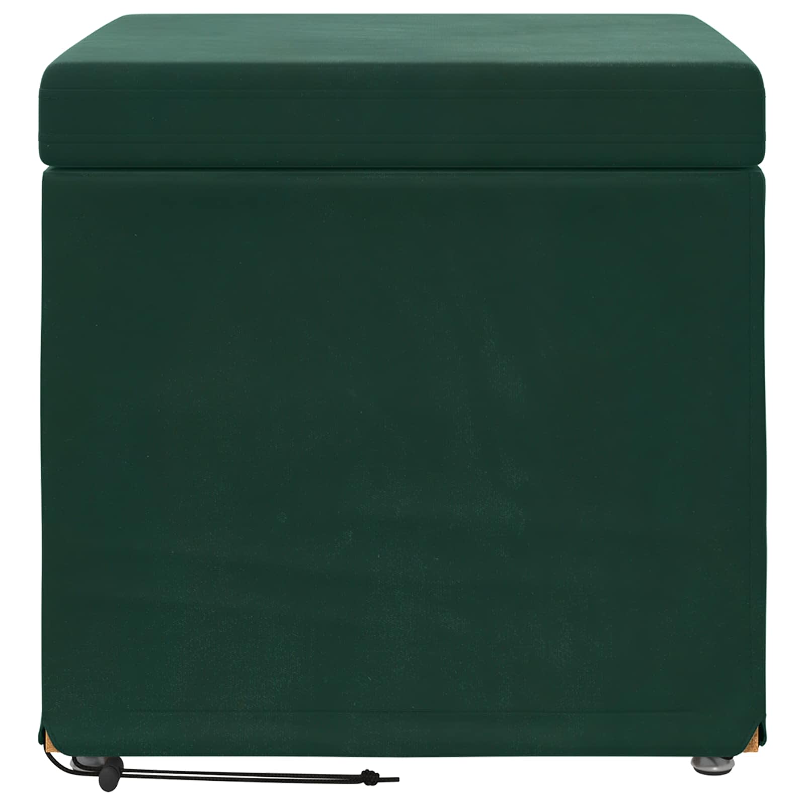 Tabouret Vert foncé 41 x 41 x 40 cm Velours et Bois Composite - XIOS