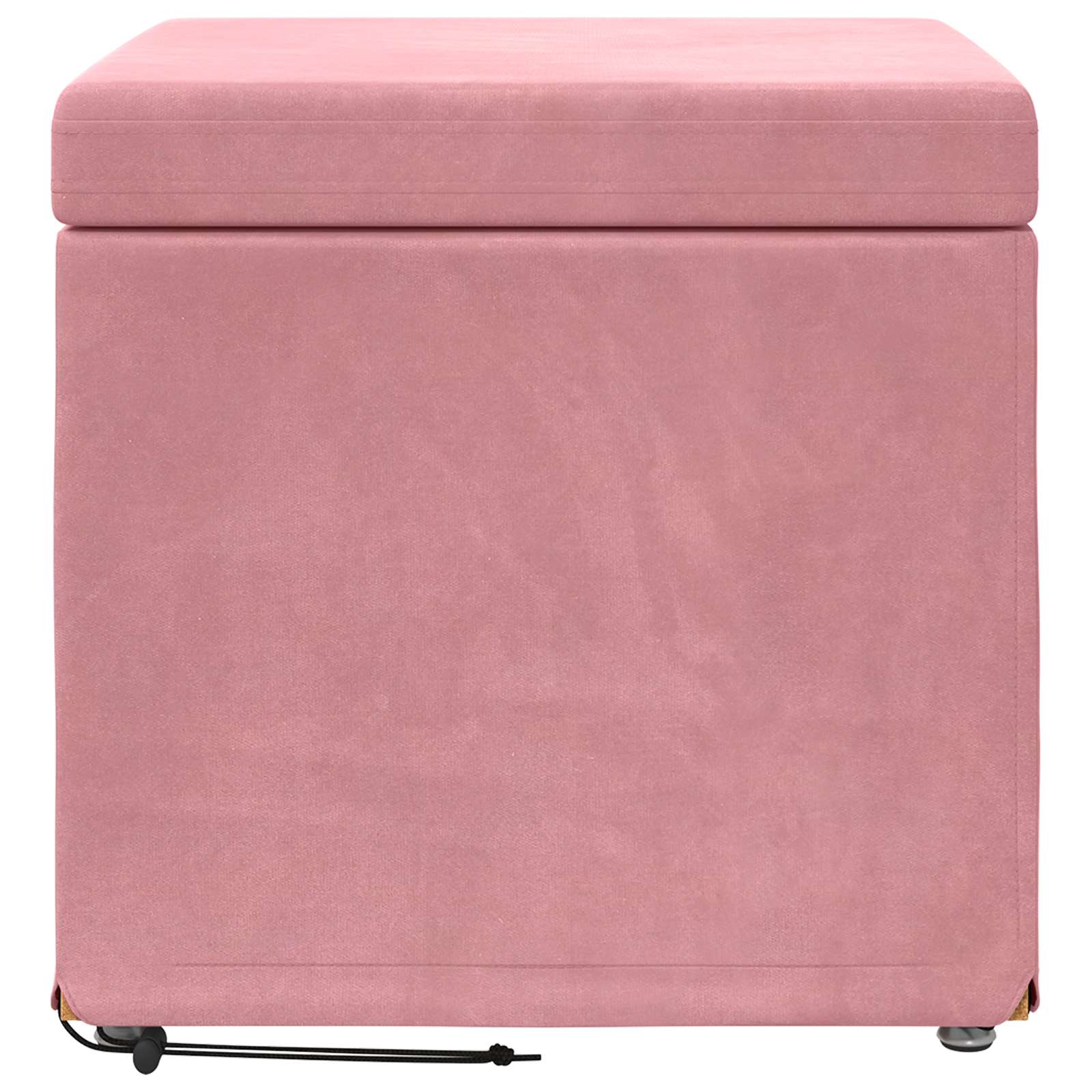Tabouret Rose 41 x 41 x 40 cm Velours et Bois Composite - XIOS
