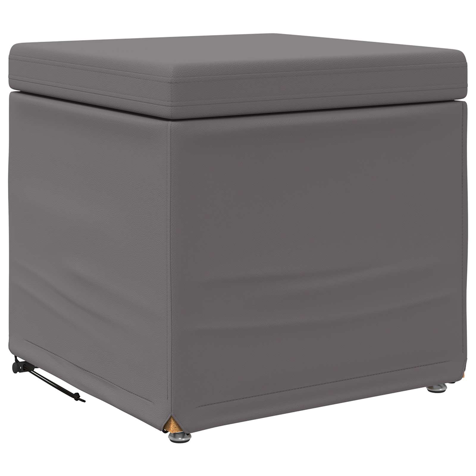 Tabouret Gris Cuir Synthétique et Bois Composite - XIOS