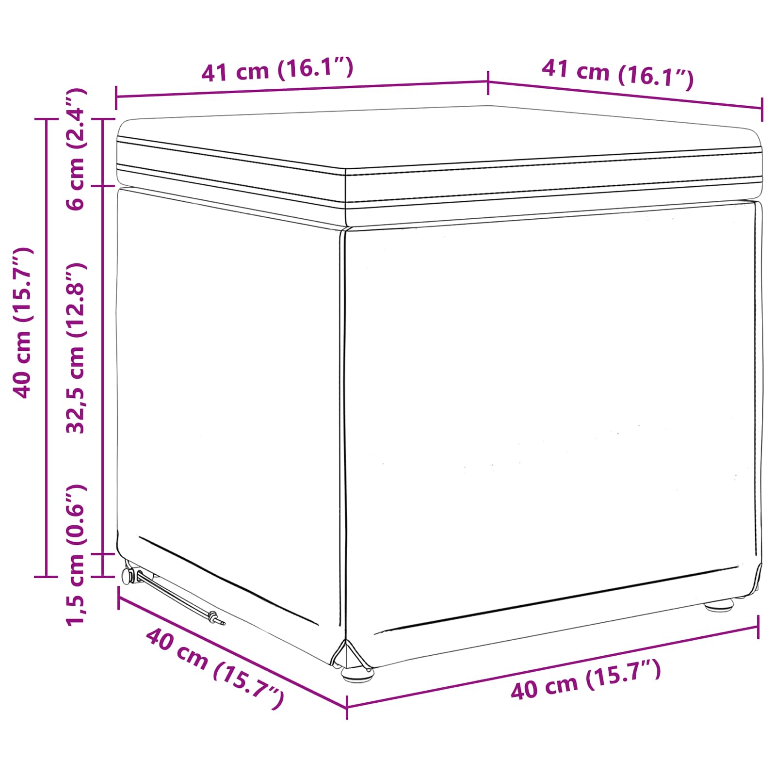 Tabouret Noir Cuir Synthétique et Bois Composite - XIOS