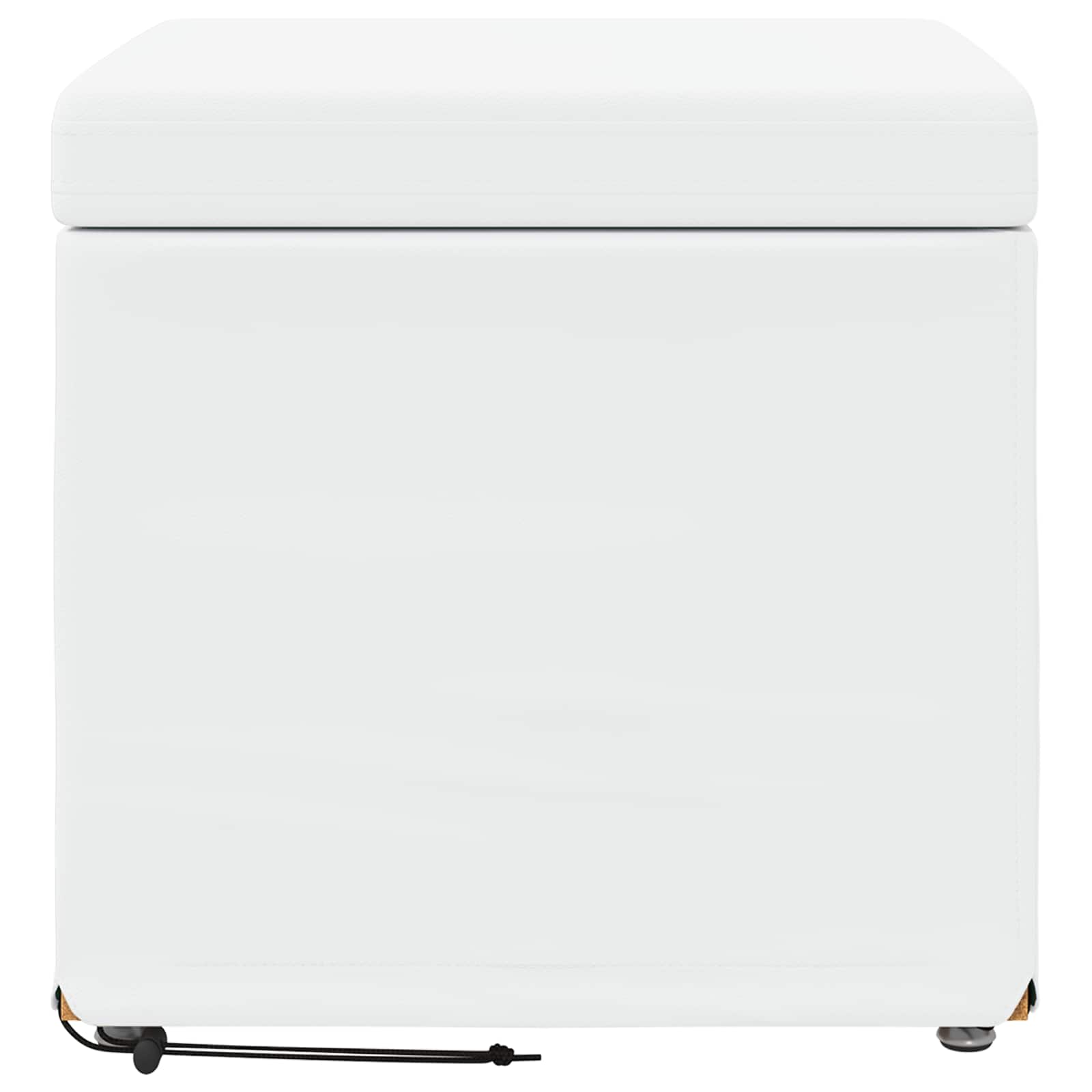 Tabouret Blanc Cuir Synthétique et Bois Composite - XIOS