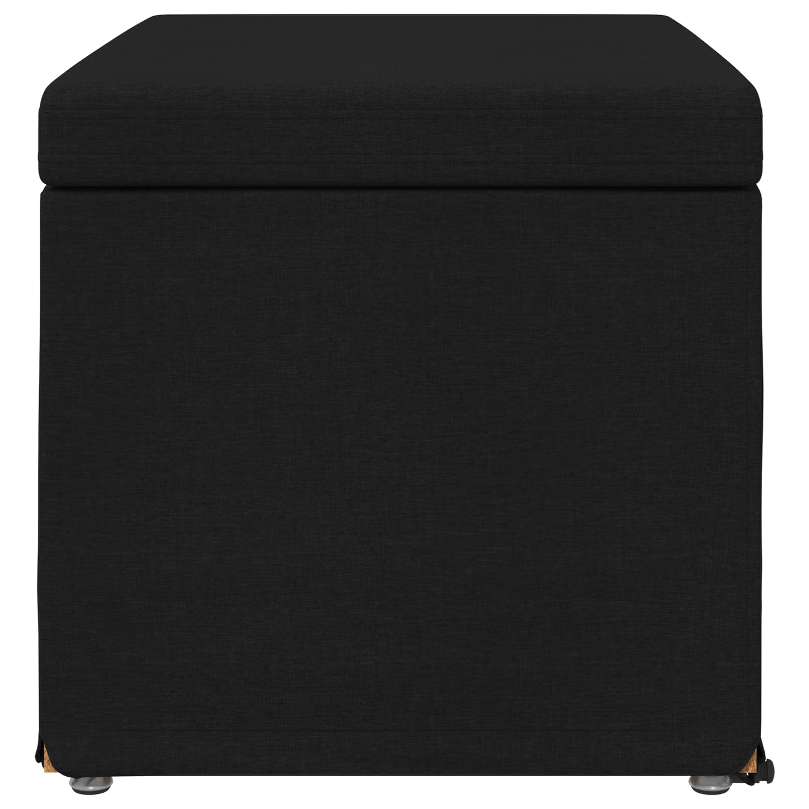 Tabouret Noir 61 x 41 x 40 cm Tissu et bois stratifié