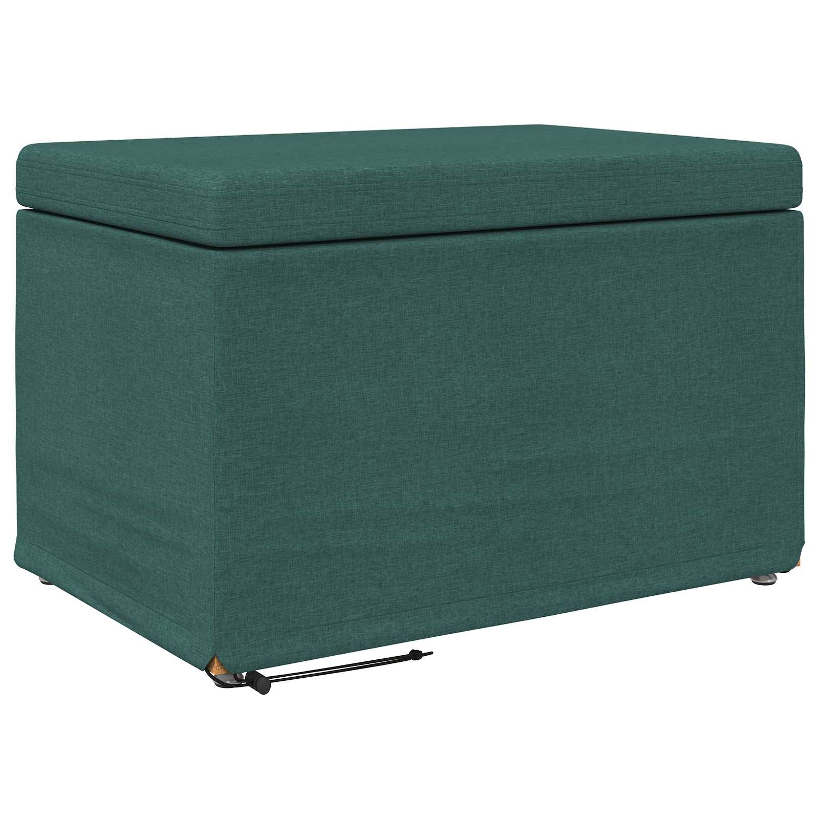 Tabouret Vert foncé 61 x 41 x 40 cm Tissu et bois stratifié