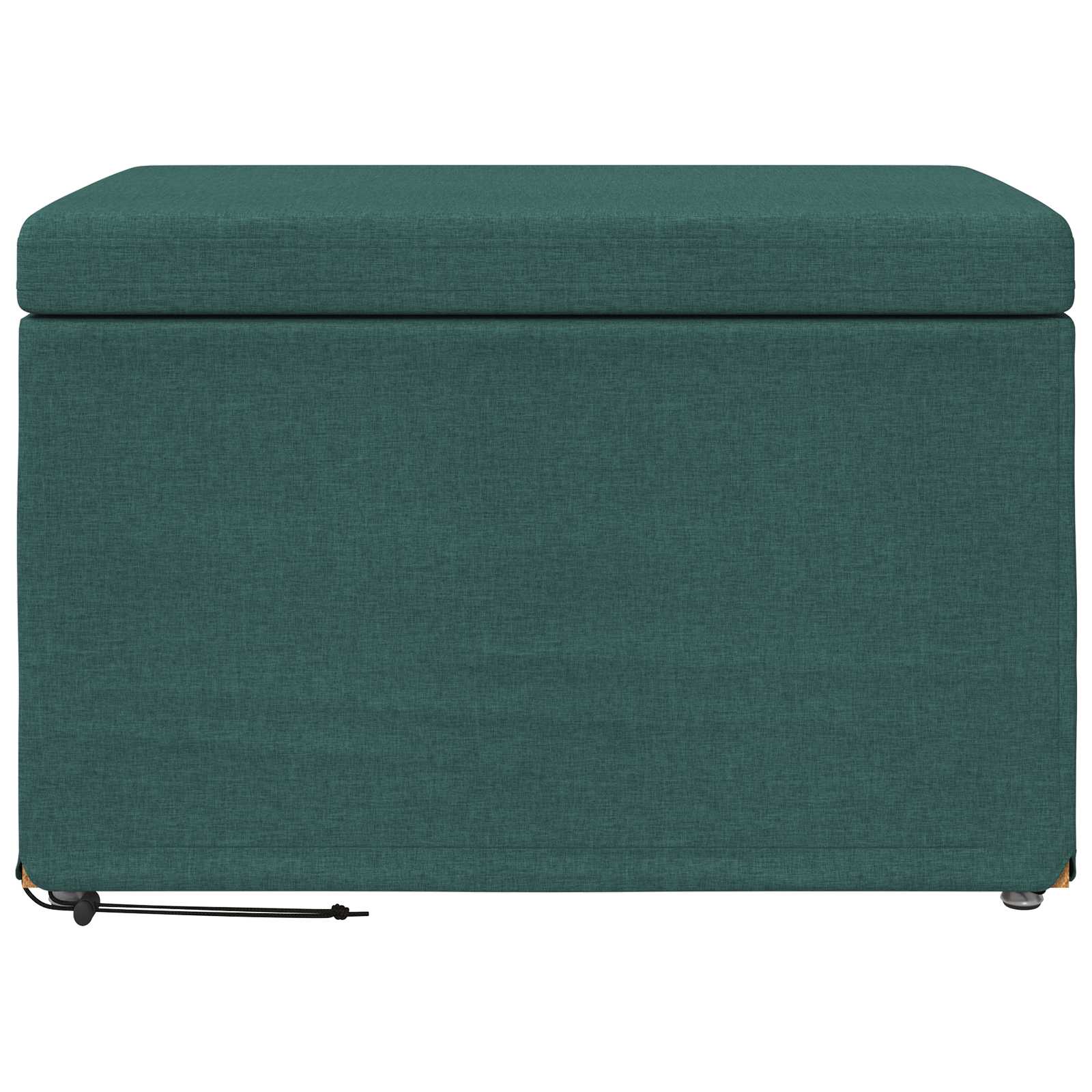 Tabouret Vert foncé 61 x 41 x 40 cm Tissu et bois stratifié