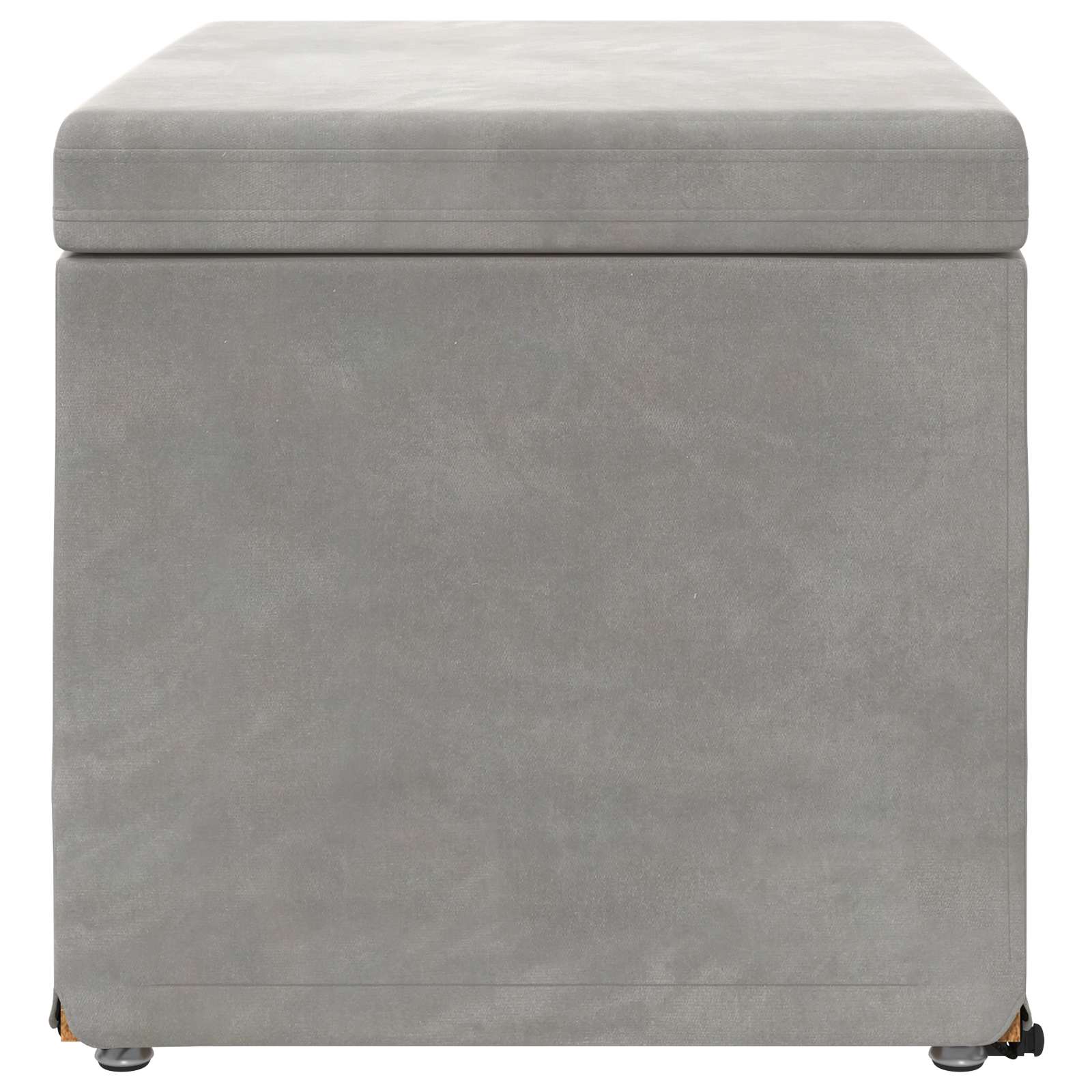 Tabouret Gris clair 61 x 41 x 40 cm Velours et Bois Composite
