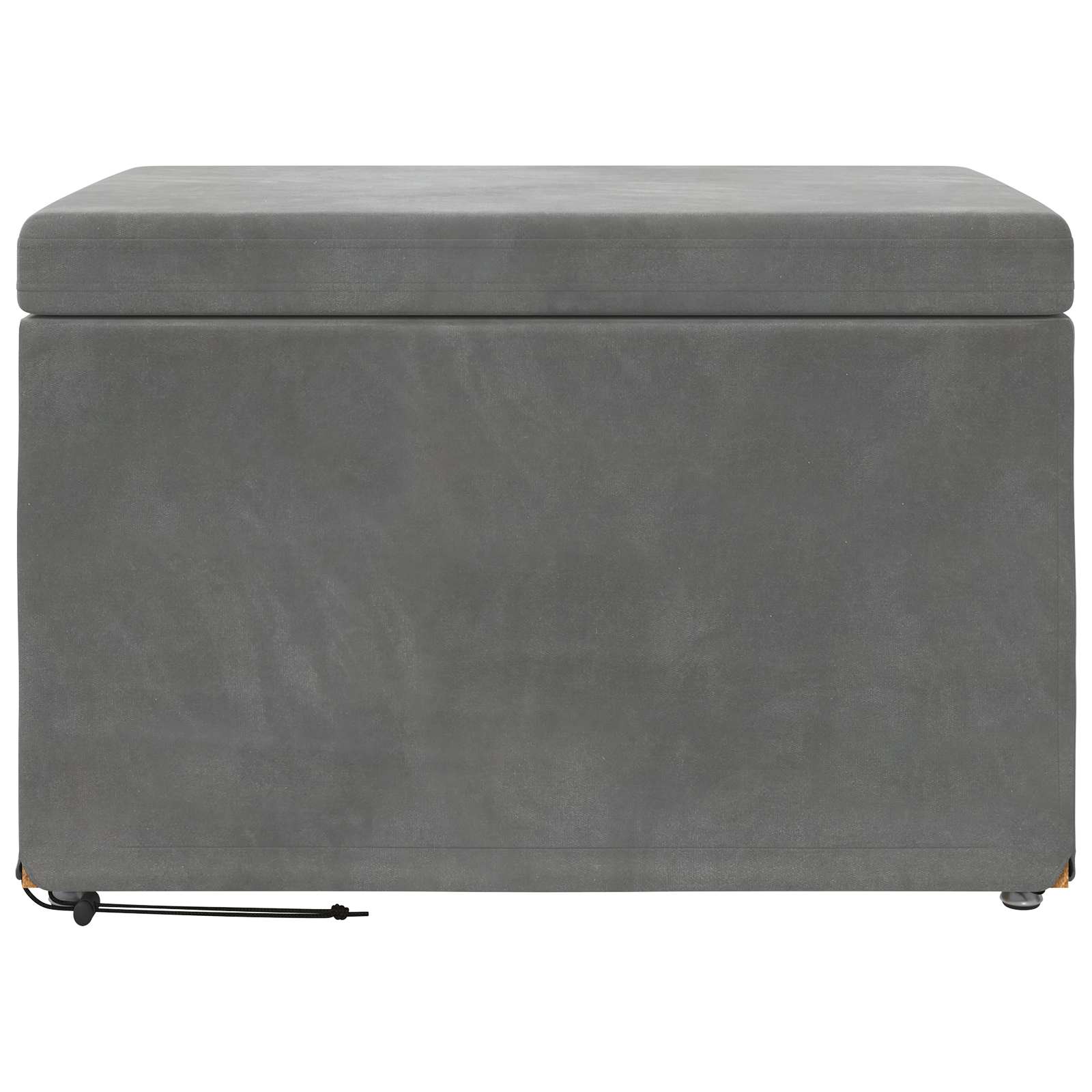 Tabouret Gris foncé 61 x 41 x 40 cm Velours et Bois Composite