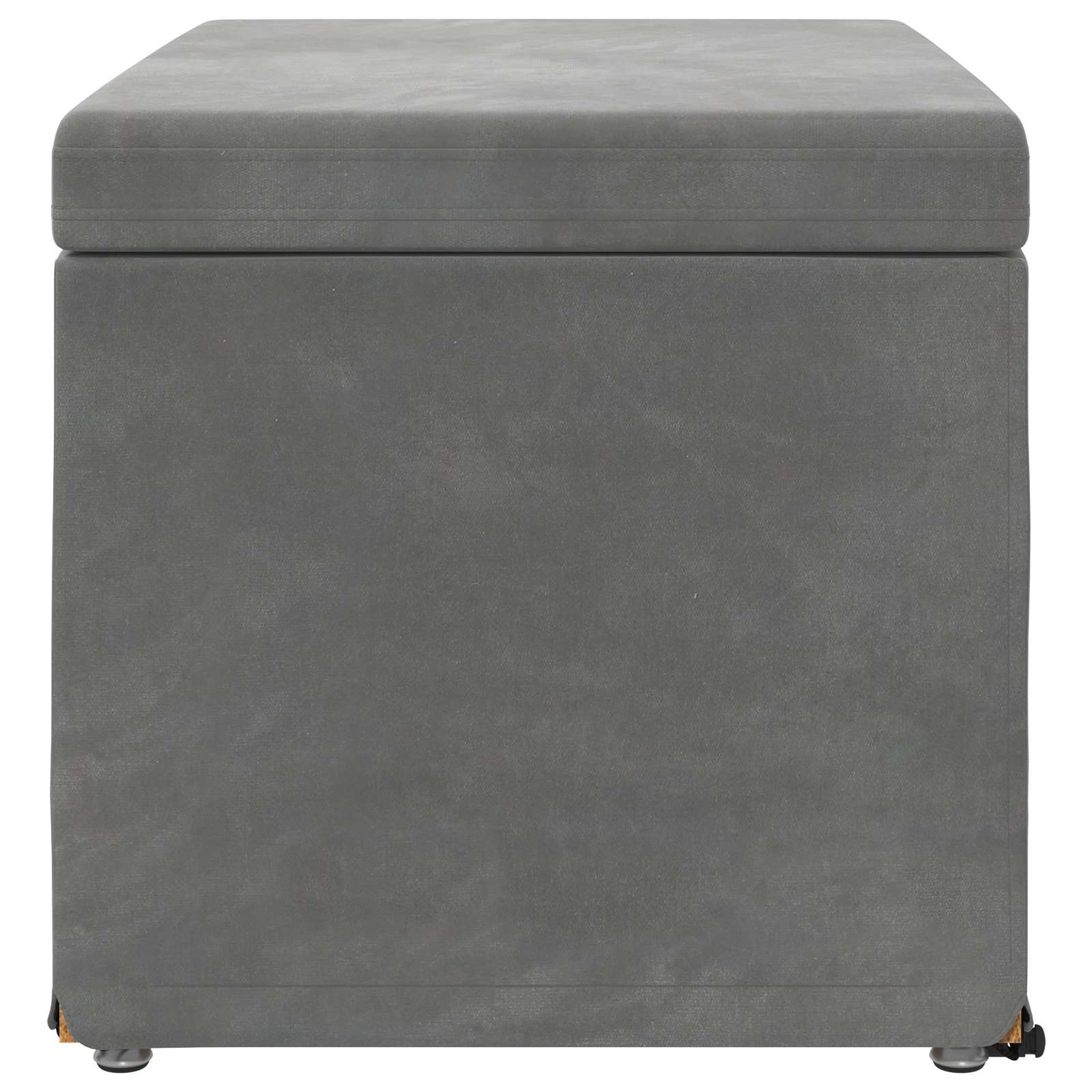 Tabouret Gris foncé 61 x 41 x 40 cm Velours et Bois Composite