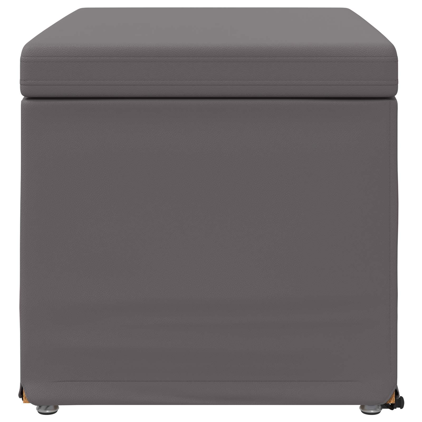 Tabouret Gris Cuir Synthétique et Bois Composite - XIOS