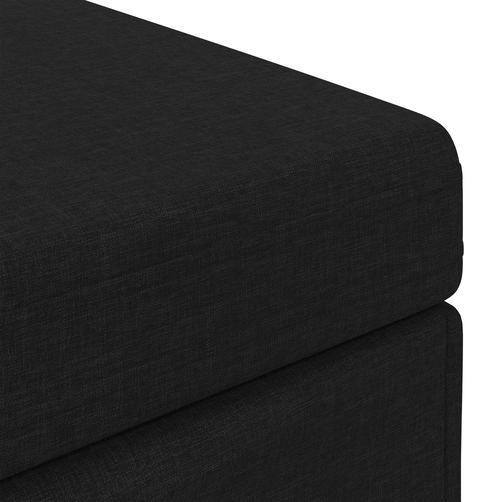 Tabouret Noir 81 x 41 x 40 cm Tissu et bois stratifié - XIOS