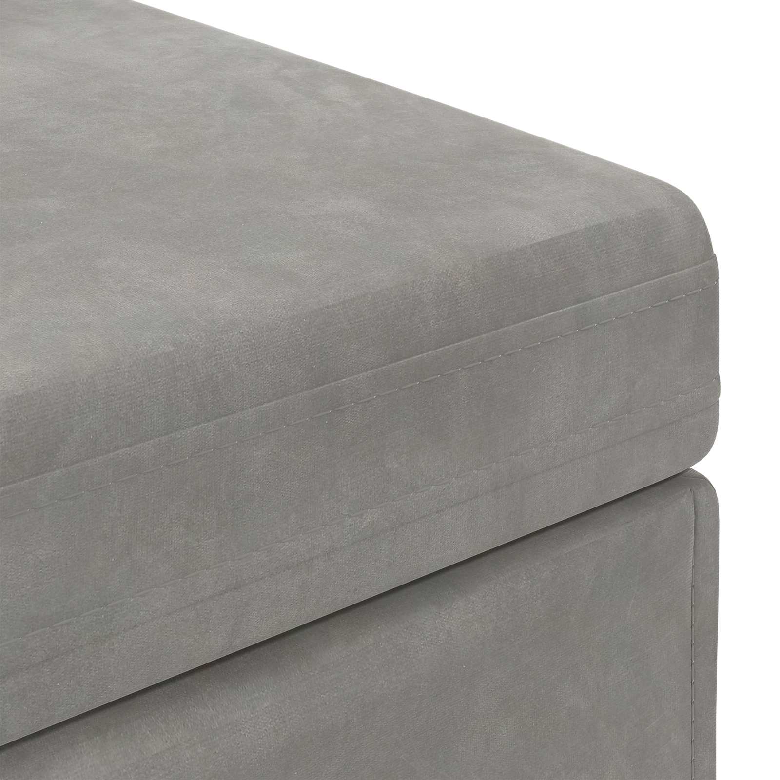 Tabouret Gris clair 81 x 41 x 40 cm Velours et Bois Composite - XIOS
