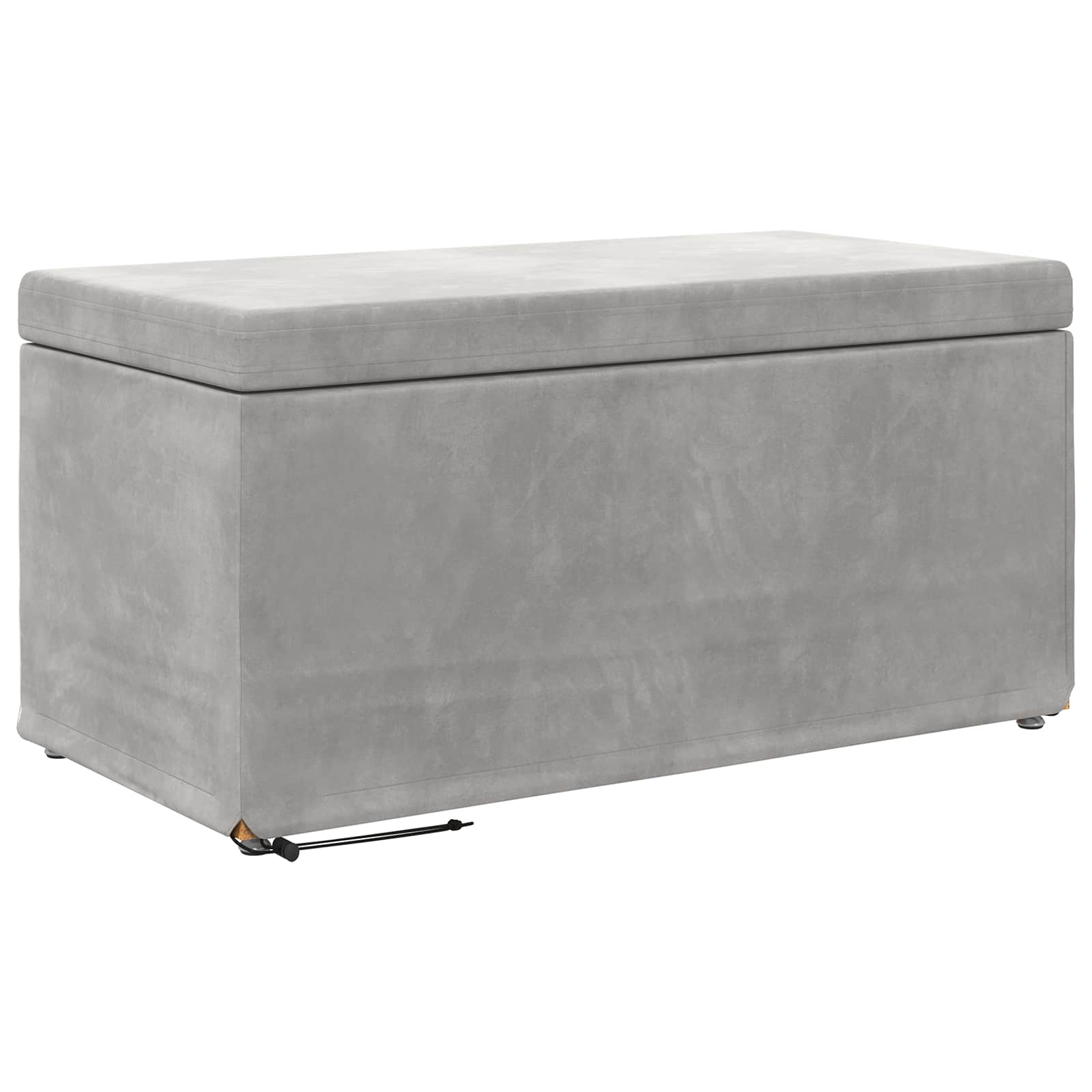 Tabouret Gris clair 81 x 41 x 40 cm Velours et Bois Composite - XIOS