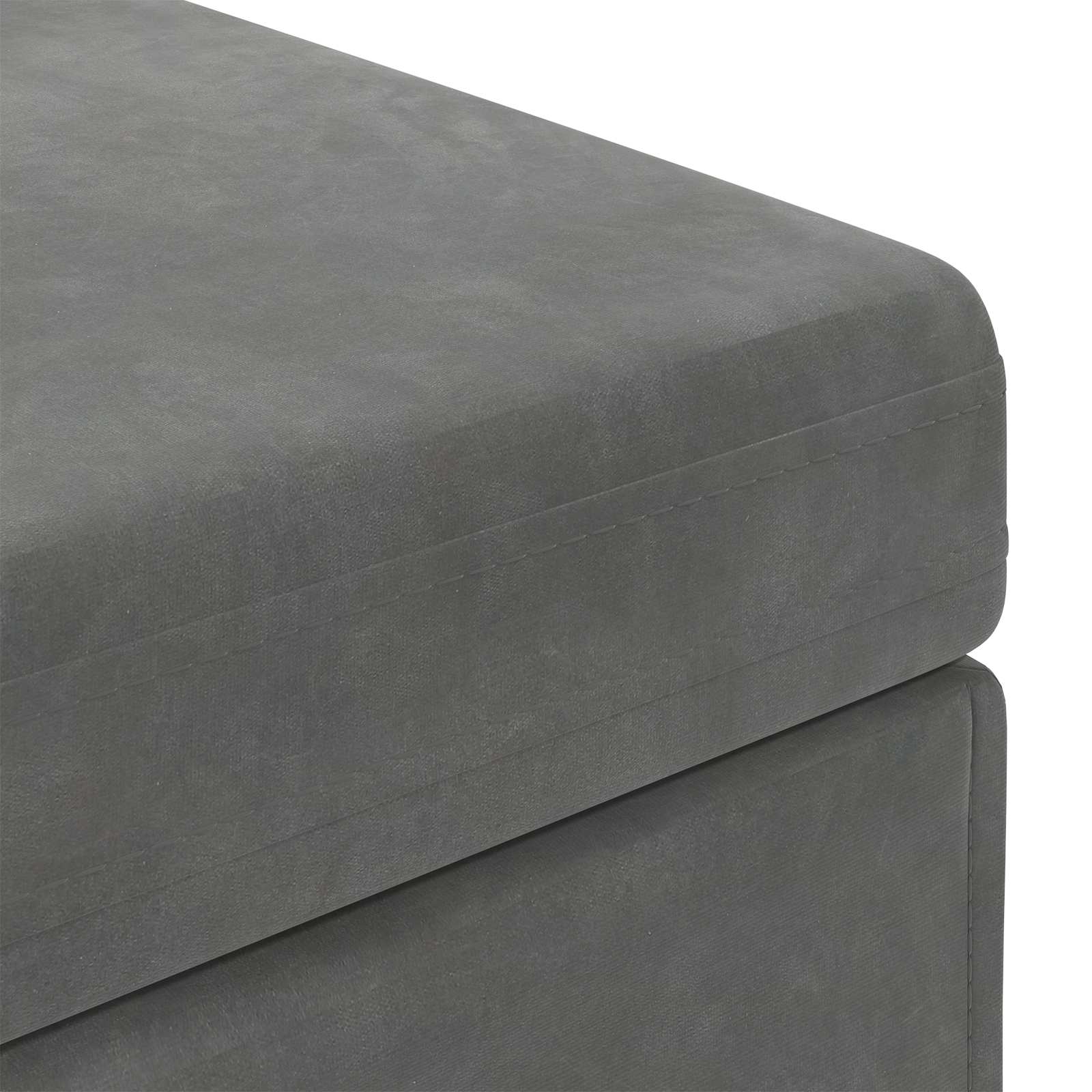 Tabouret Gris foncé 81 x 41 x 40 cm Velours et Bois Composite - XIOS
