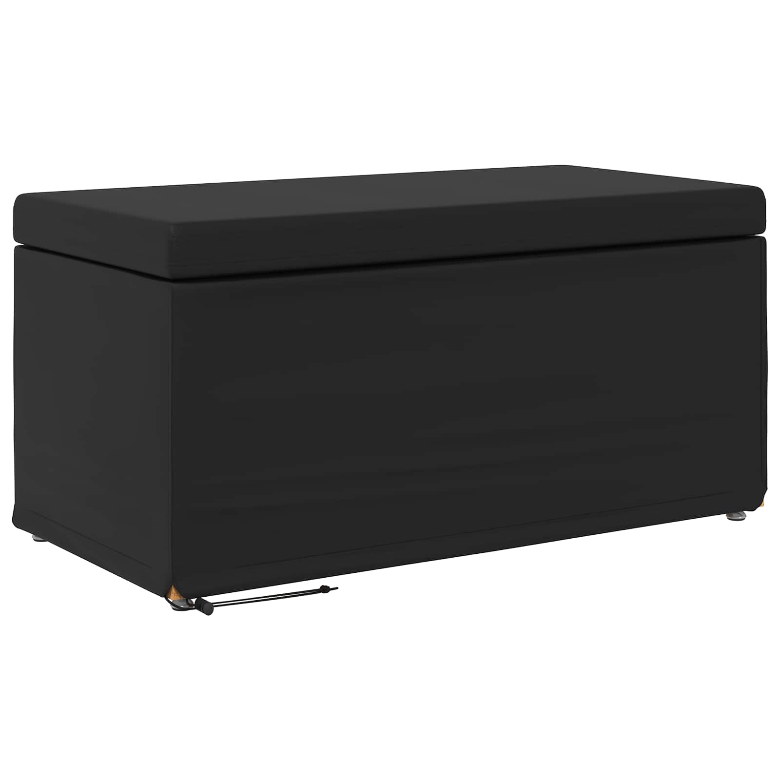 Tabouret Noir Cuir Synthétique et Bois Composite - XIOS