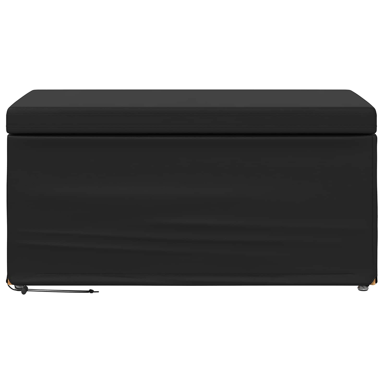 Tabouret Noir Cuir Synthétique et Bois Composite - XIOS