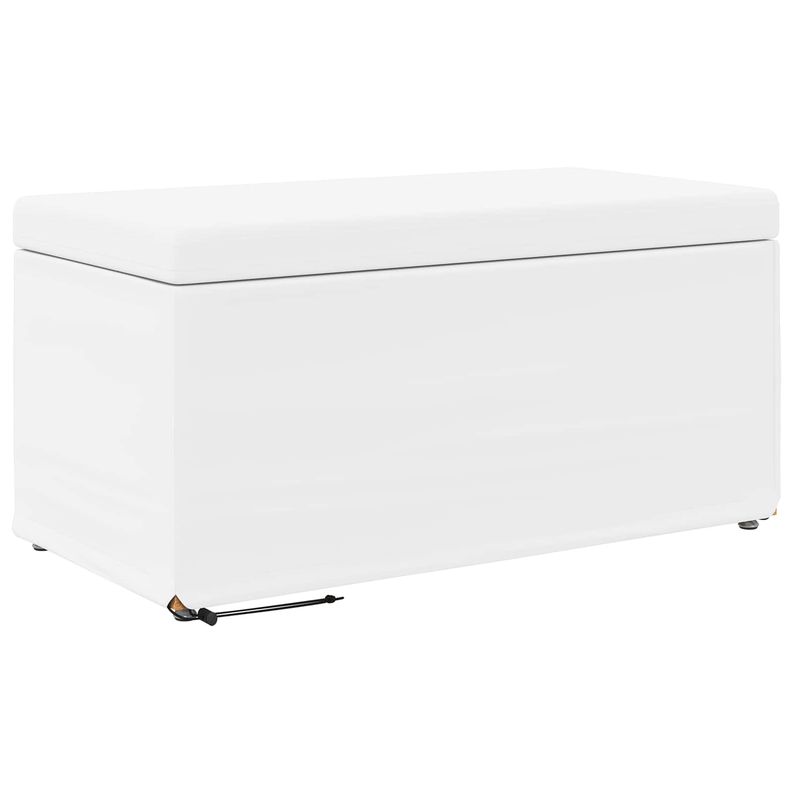 Tabouret Blanc Cuir Synthétique et Bois Composite - XIOS