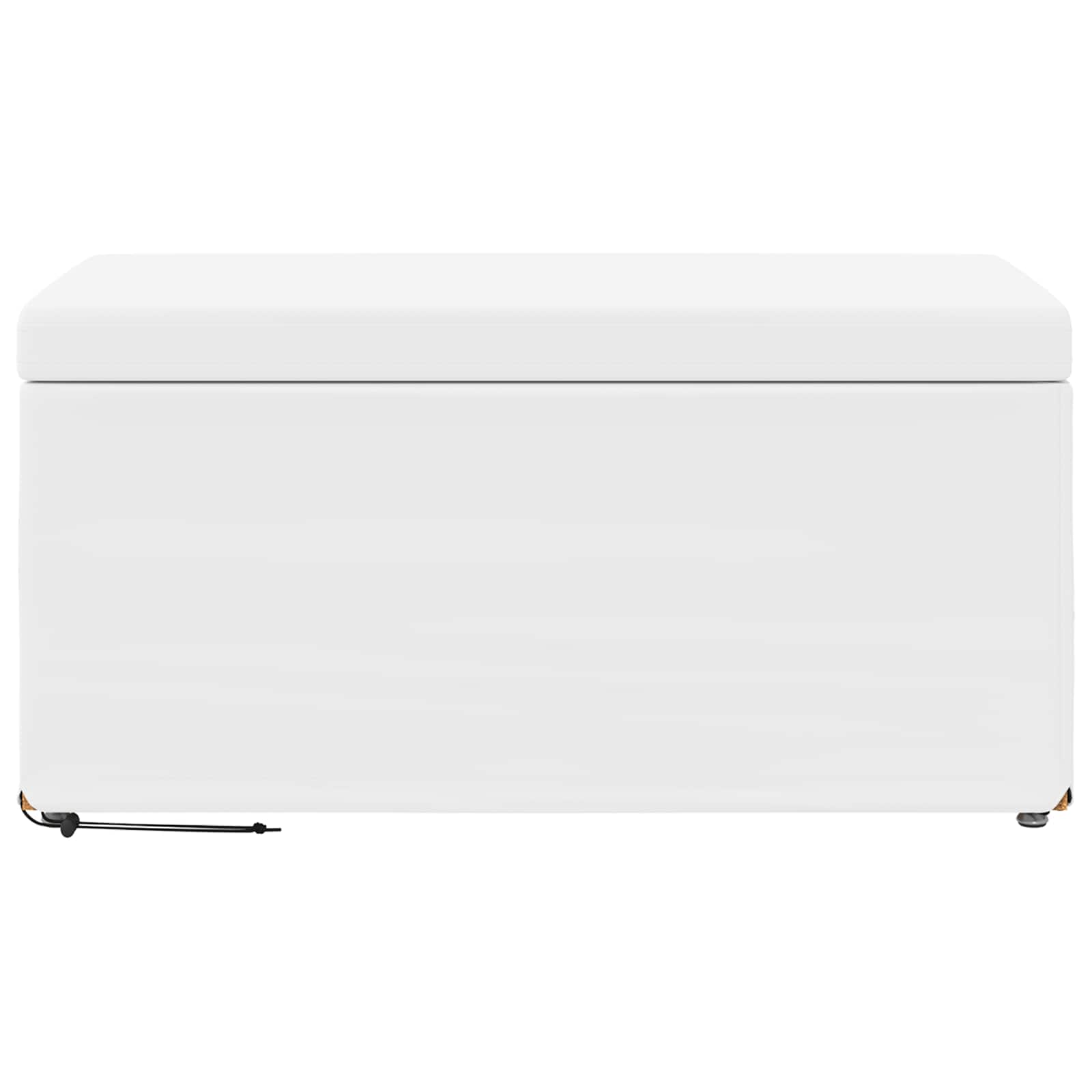 Tabouret Blanc Cuir Synthétique et Bois Composite - XIOS
