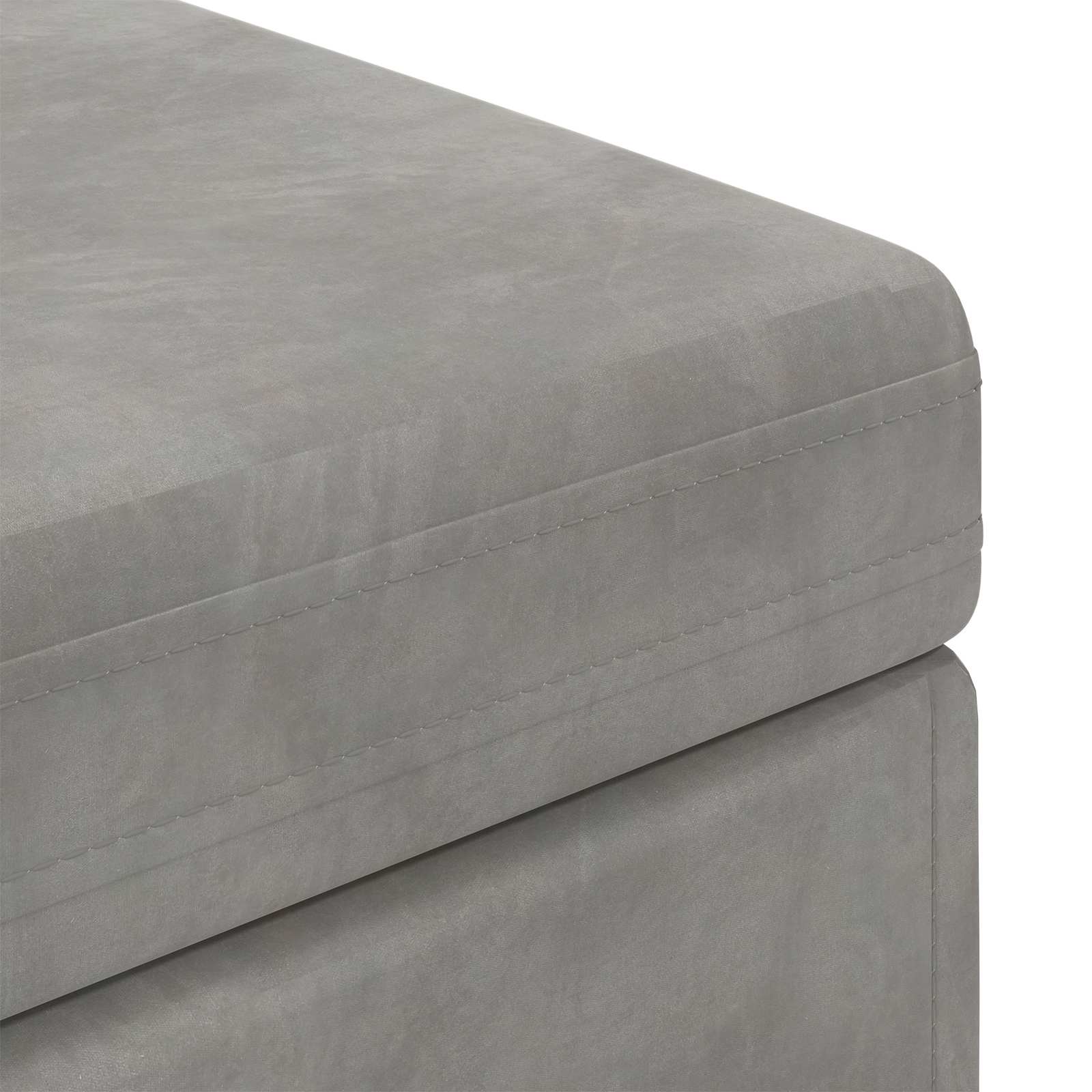 Tabouret Gris clair 101 x 41 x 40 cm Velours et Bois Composite - XIOS