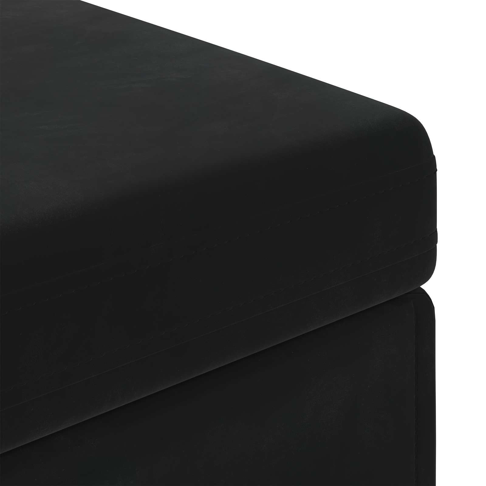 Tabouret Noir 101 x 41 x 40 cm Velours et Bois Composite - XIOS