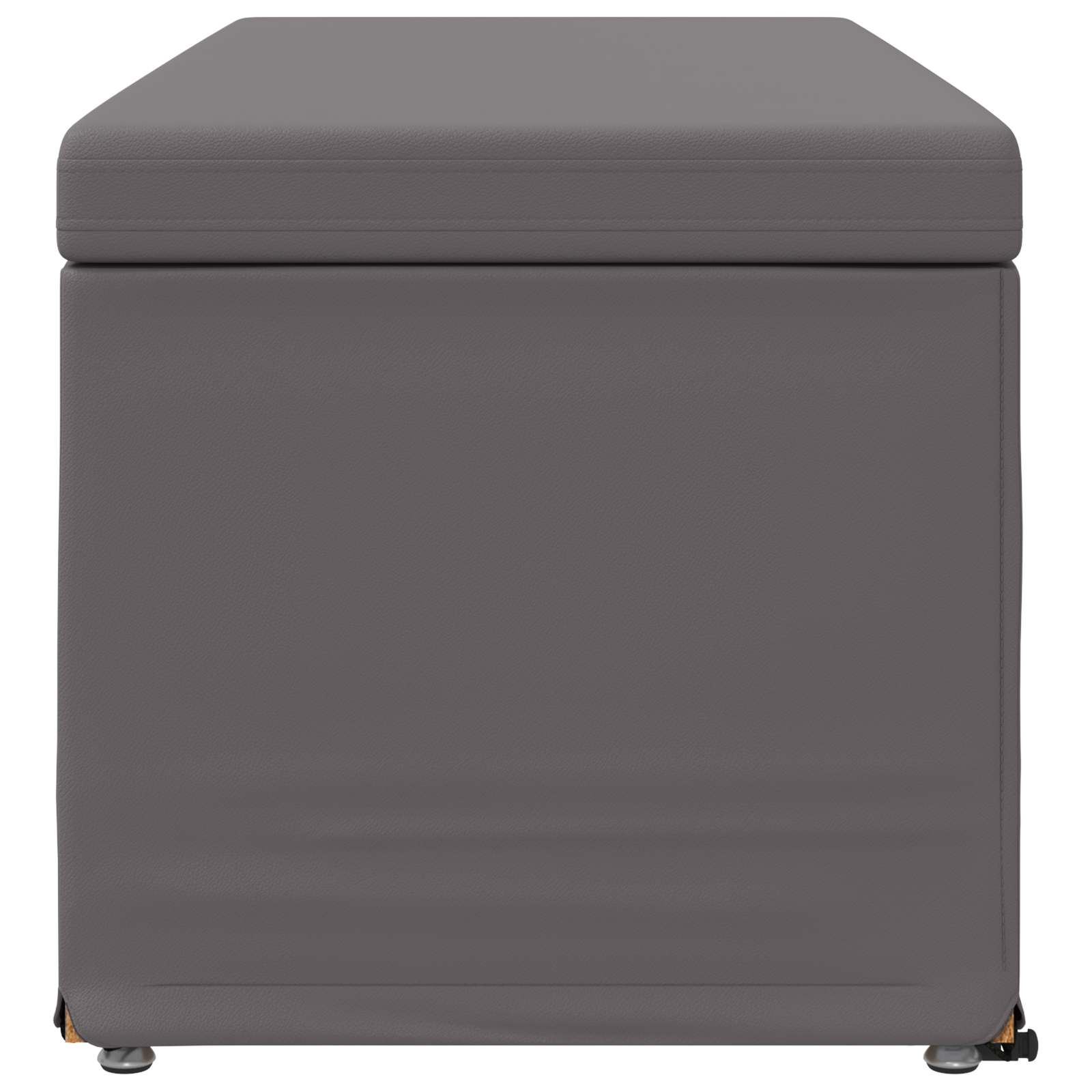 Tabouret Gris Cuir Synthétique et Bois Composite - XIOS