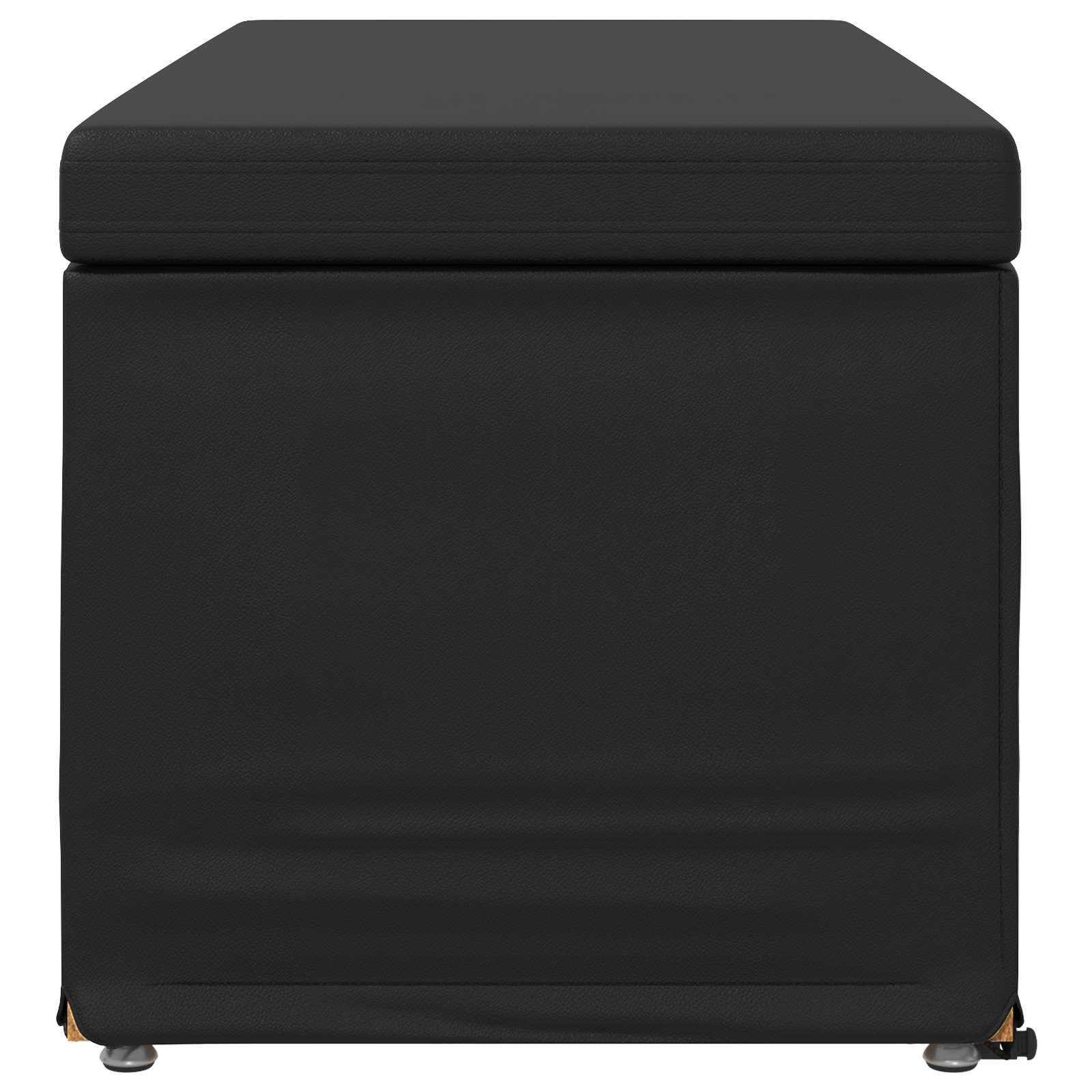 Tabouret Noir Cuir Synthétique et Bois Composite - XIOS