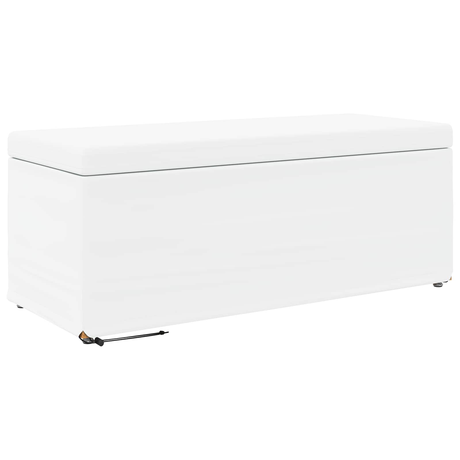 Tabouret Blanc Cuir Synthétique et Bois Composite - XIOS