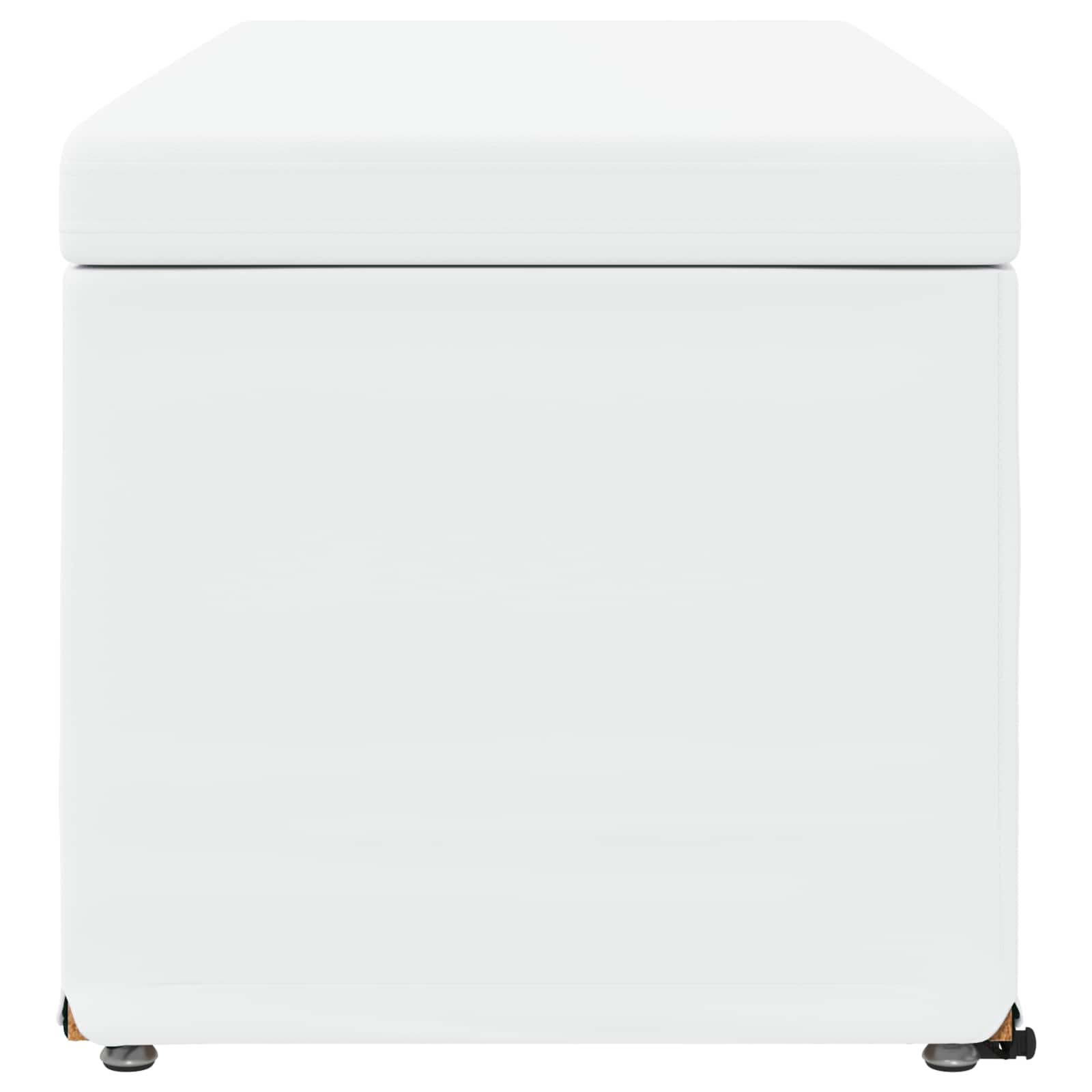 Tabouret Blanc Cuir Synthétique et Bois Composite - XIOS