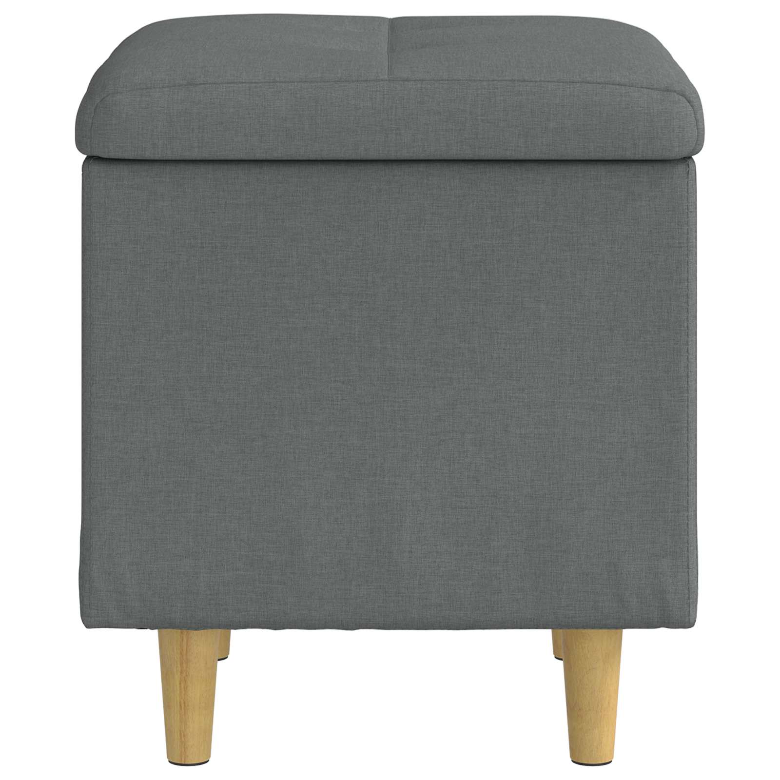Pouf de rangement avec coussin Gris foncé 40 x 40 x 45 cm tissu - XIOS