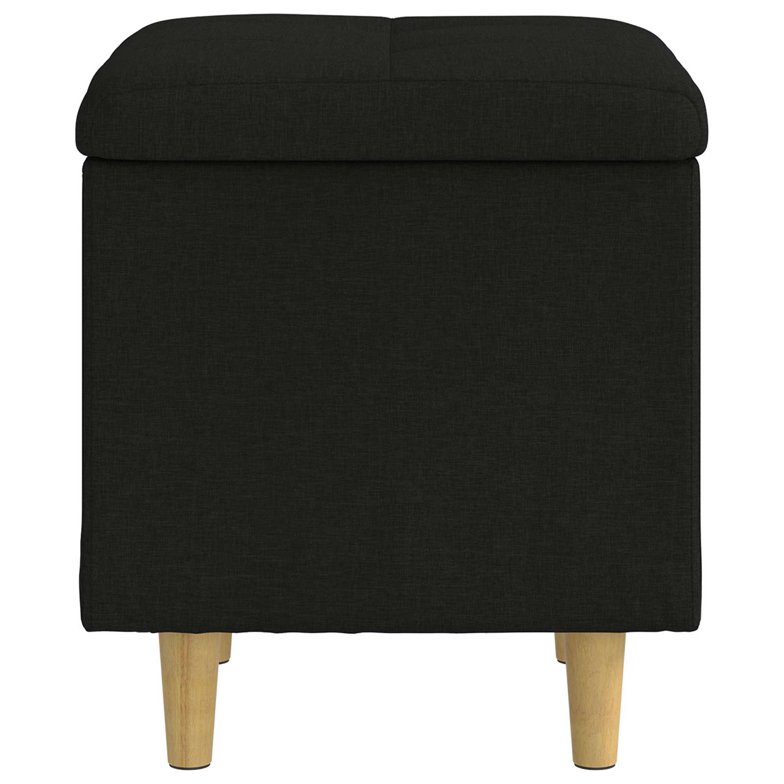 Pouf de rangement avec coussin Noir 40 x 40 x 45 cm tissu - XIOS