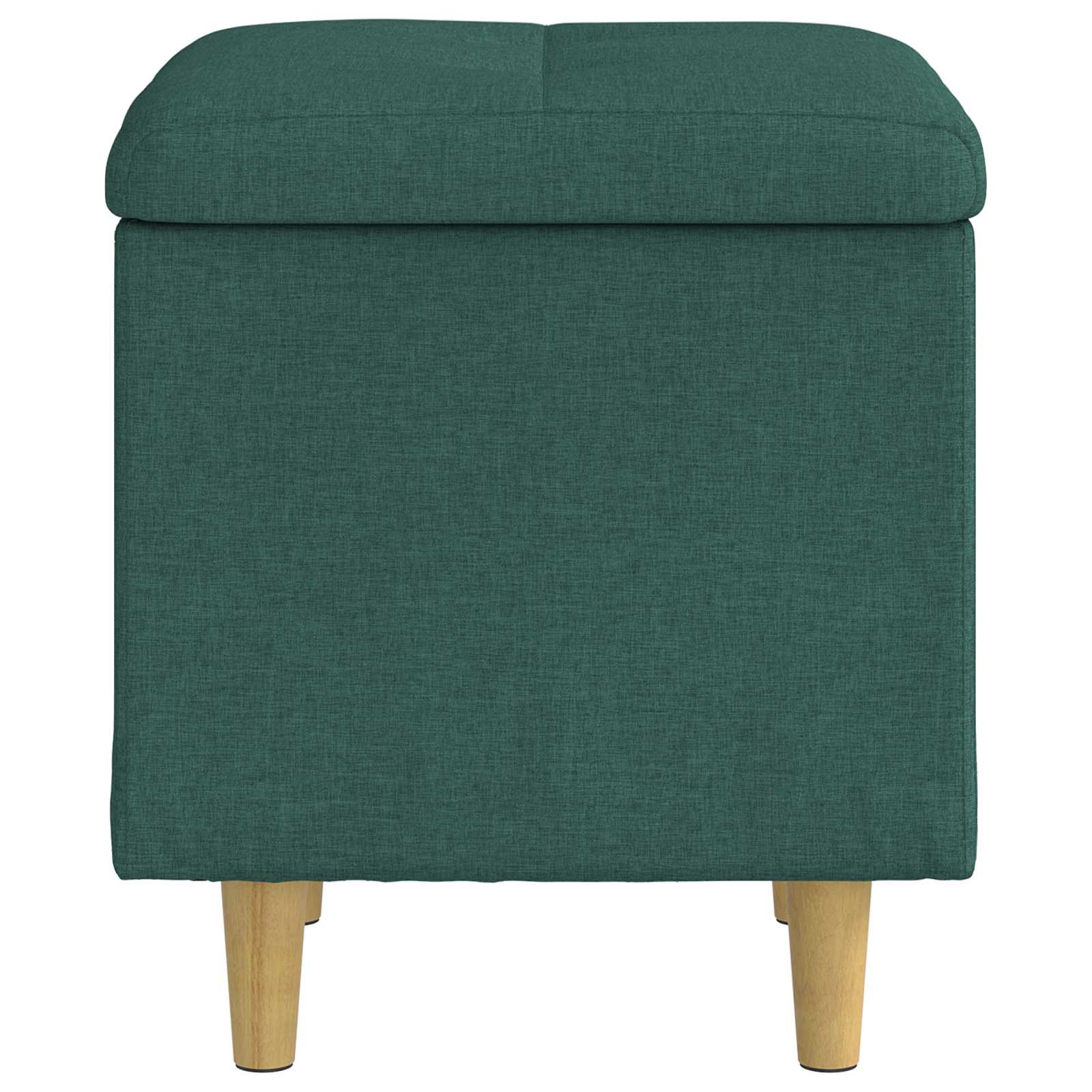 Pouf de rangement avec coussin Vert foncé 40 x 40 x 45 cm tissu - XIOS