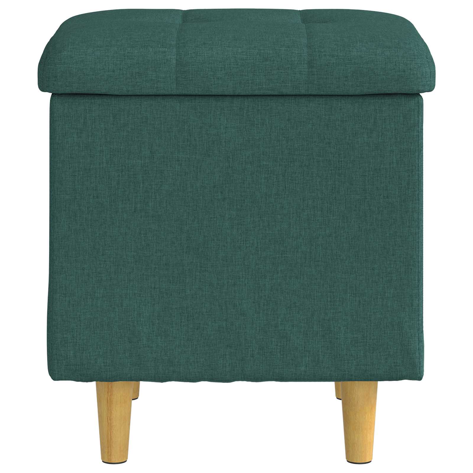 Pouf de rangement avec coussin Vert foncé 40 x 40 x 45 cm tissu - XIOS