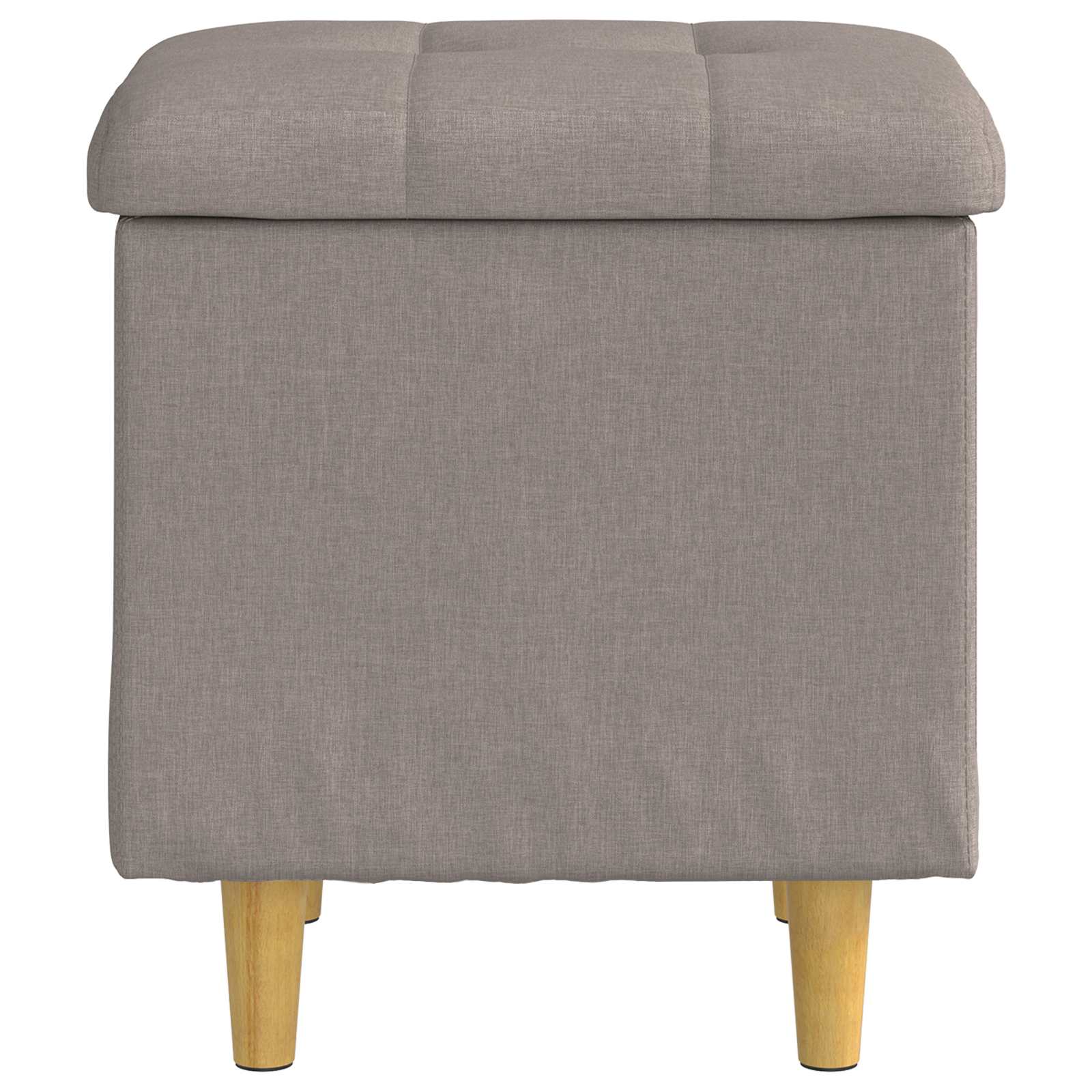 Pouf de rangement avec coussin Taupe 40 x 40 x 45 cm tissu - XIOS