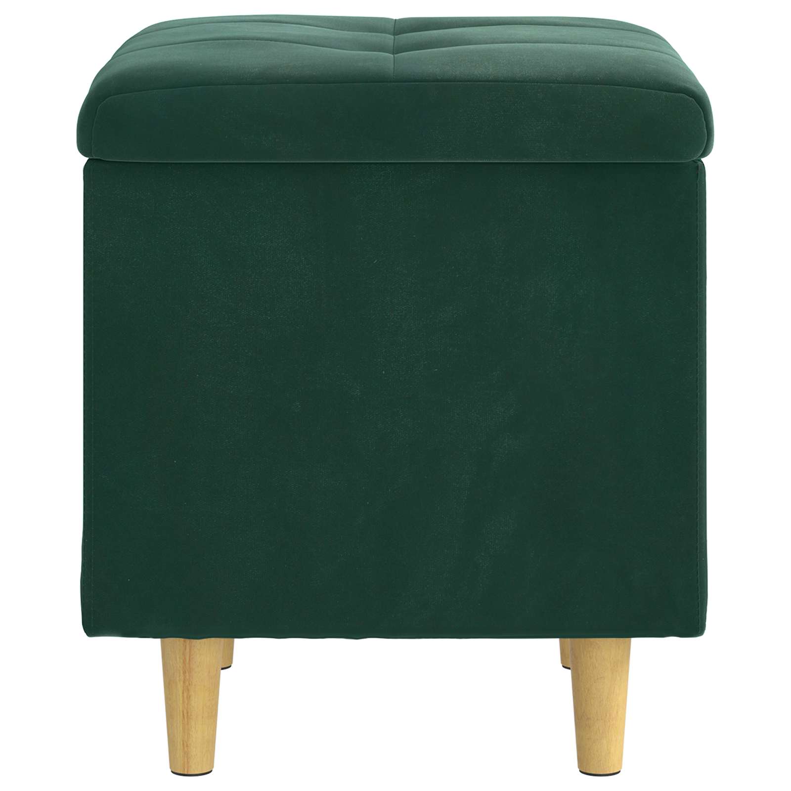 Pouf de rangement Vert foncé 40 x 40 x 45 cm Velours - XIOS