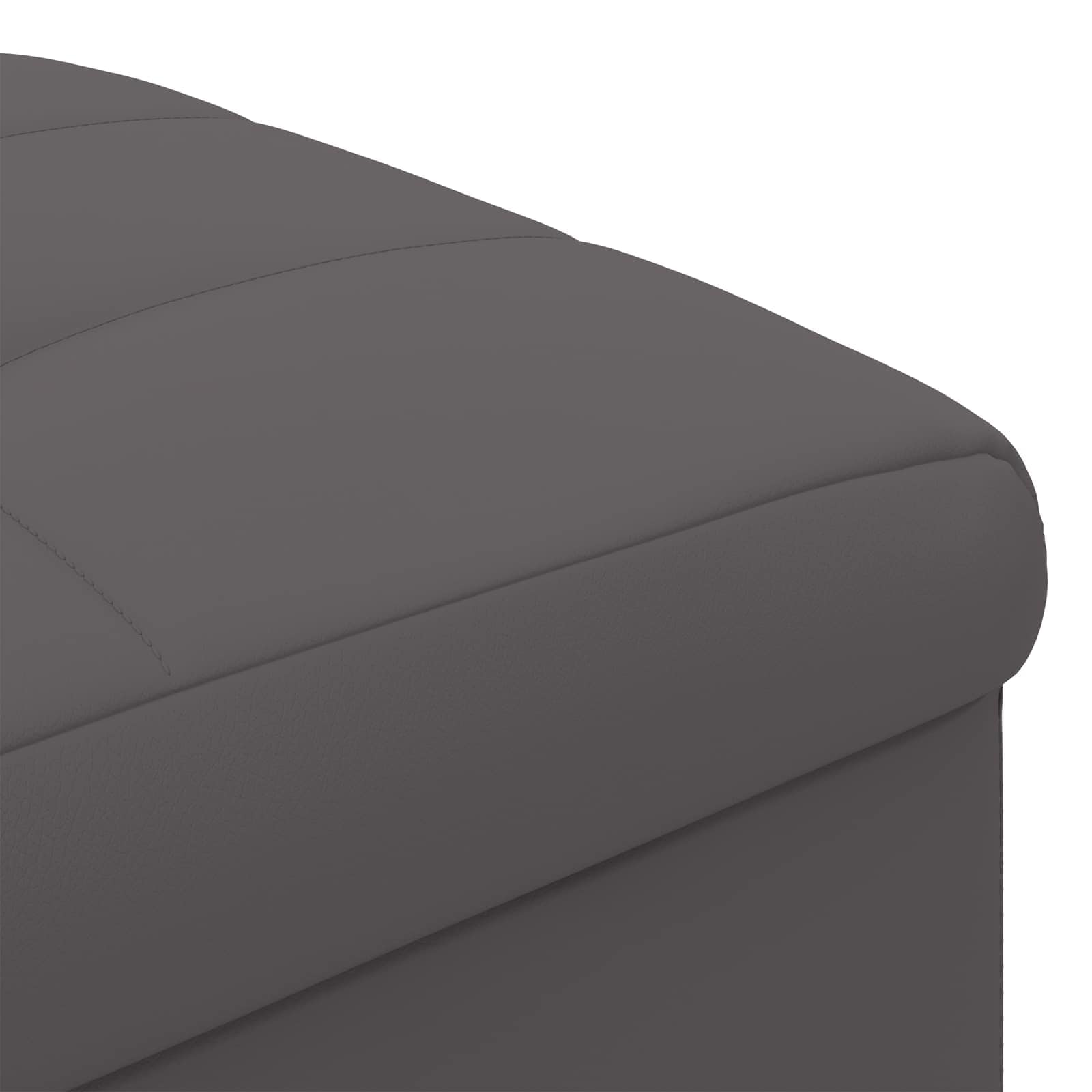 Pouf de rangement avec coussin Gris 40 x 40 x 45 cm Simili cuir - XIOS