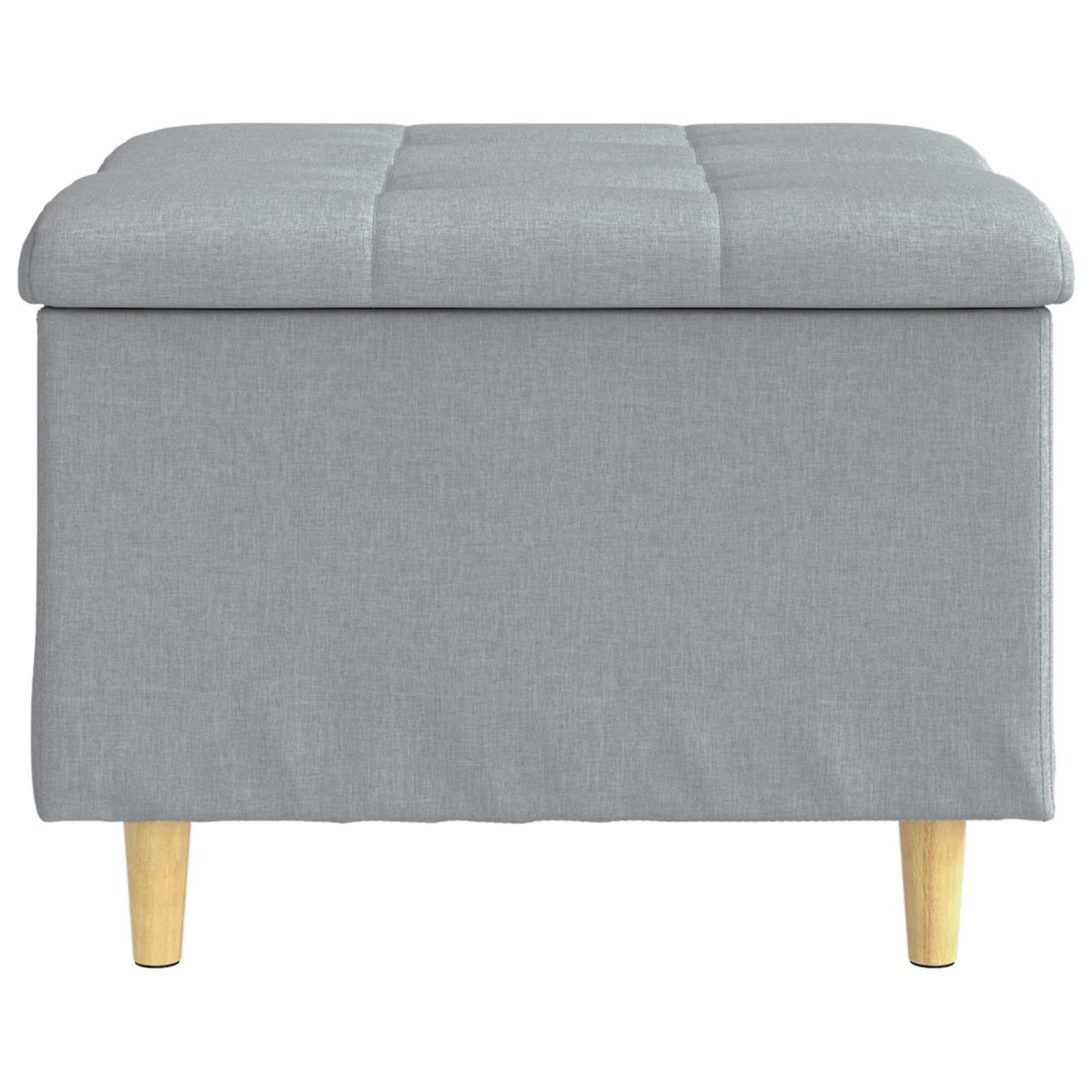 Pouf de rangement avec coussin Gris clair 60 x 60 x 45 cm tissu - XIOS