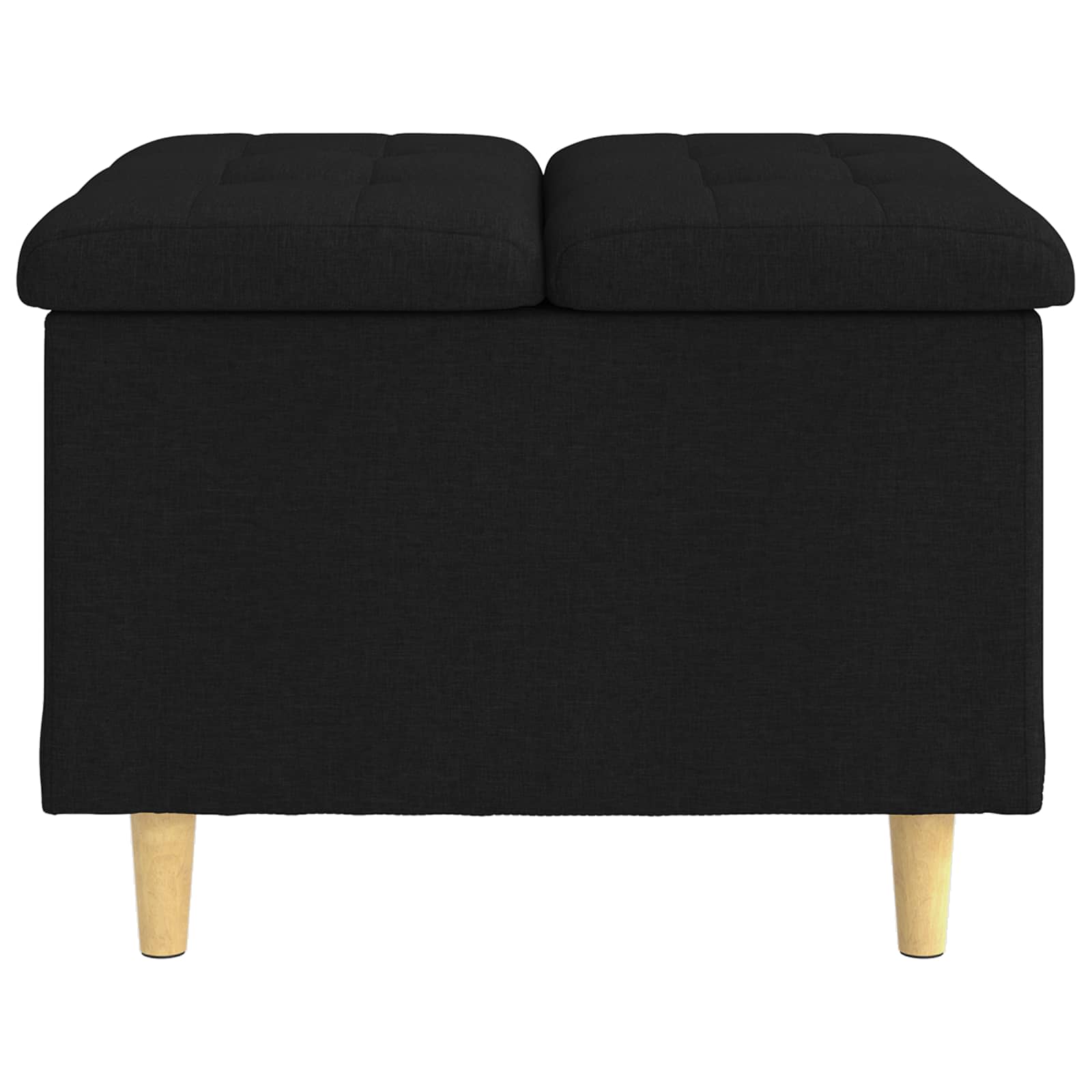Pouf de rangement avec coussin Noir 60 x 60 x 45 cm tissu - XIOS