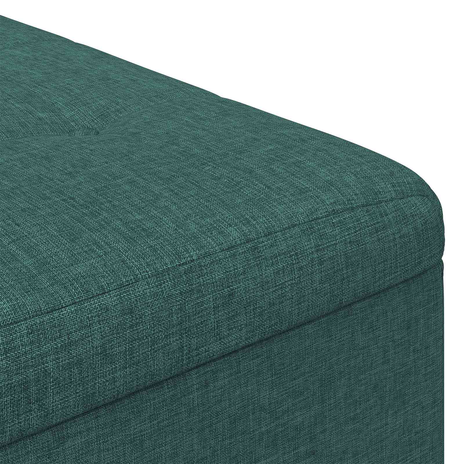 Pouf de rangement avec coussin Vert foncé 60 x 60 x 45 cm tissu - XIOS