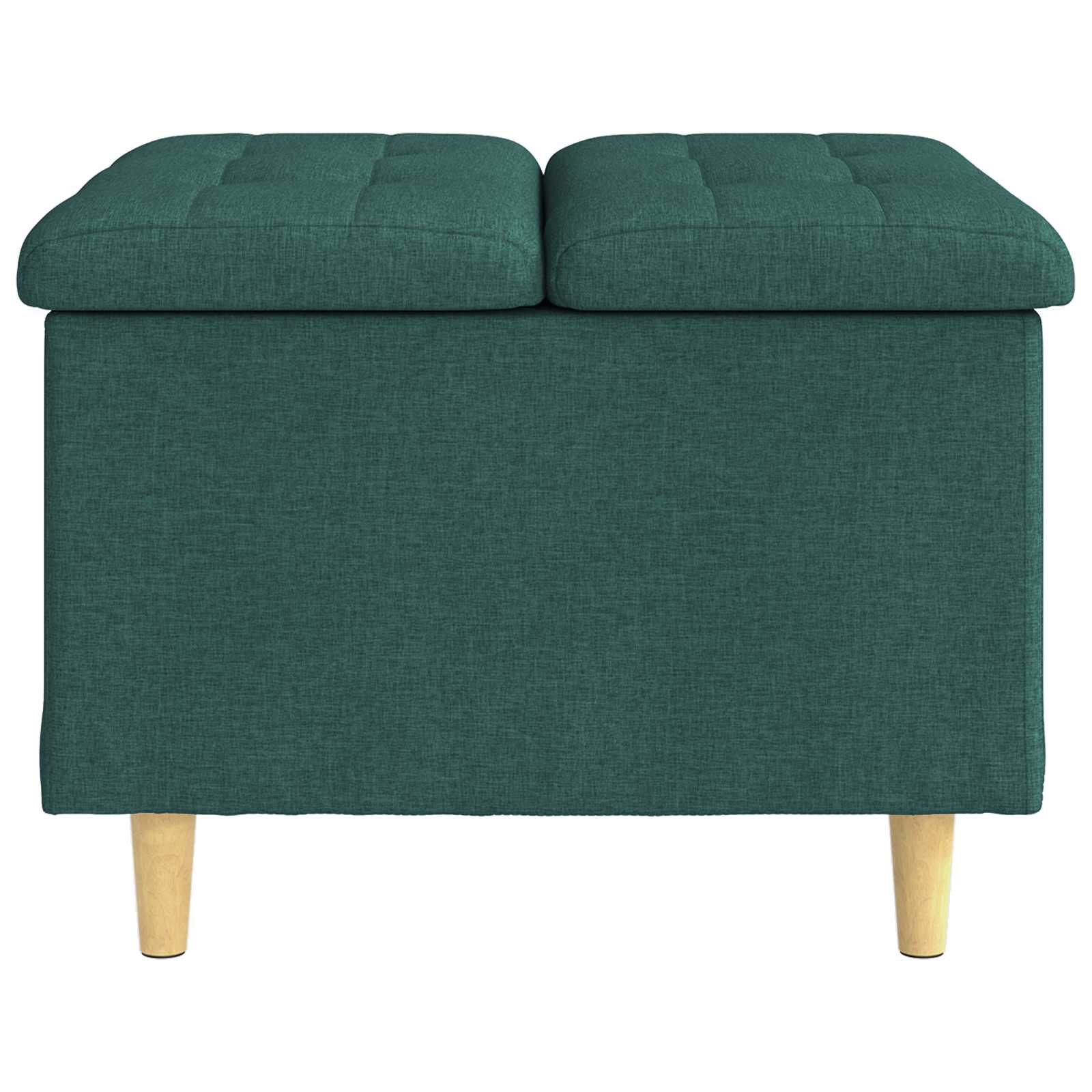 Pouf de rangement avec coussin Vert foncé 60 x 60 x 45 cm tissu - XIOS