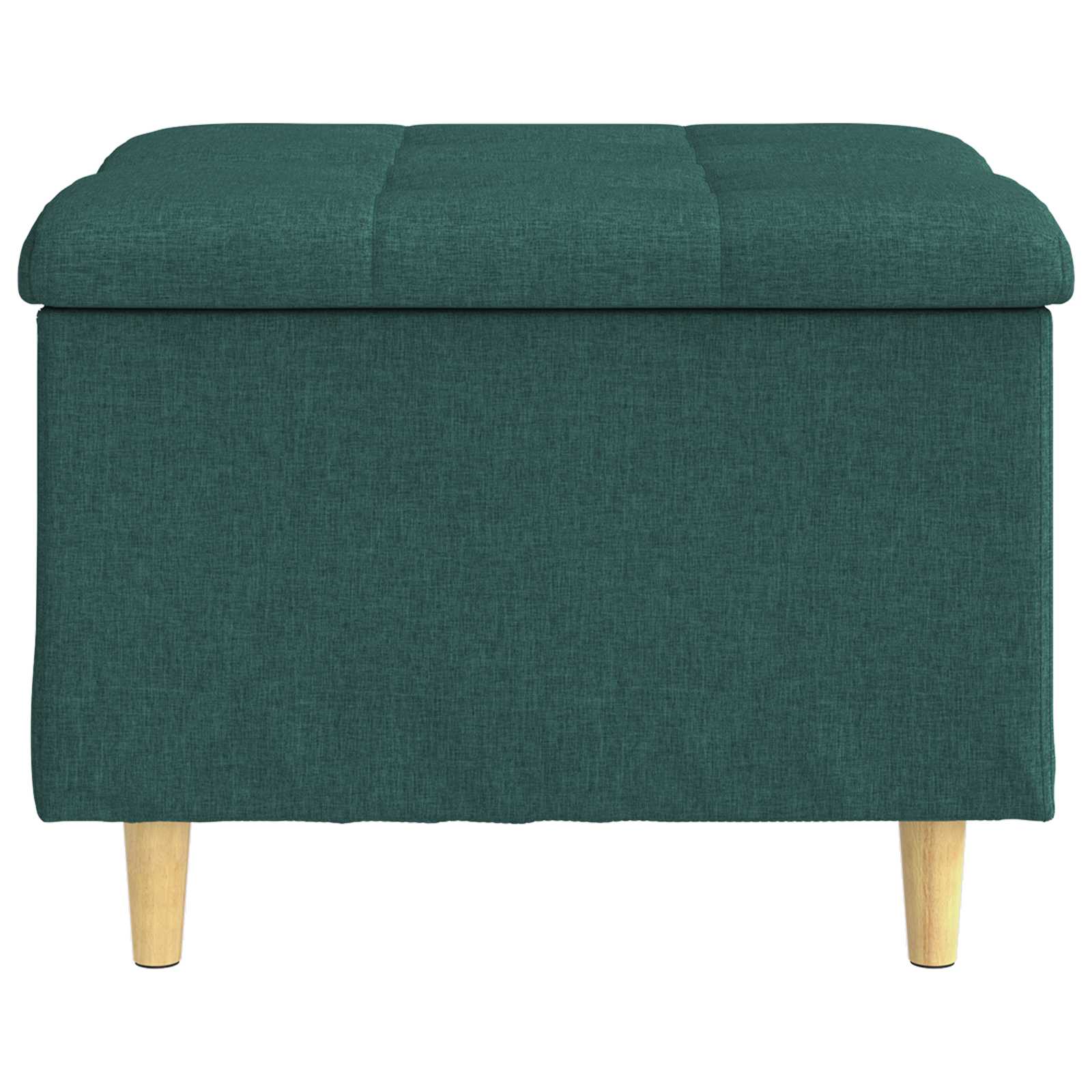 Pouf de rangement avec coussin Vert foncé 60 x 60 x 45 cm tissu - XIOS