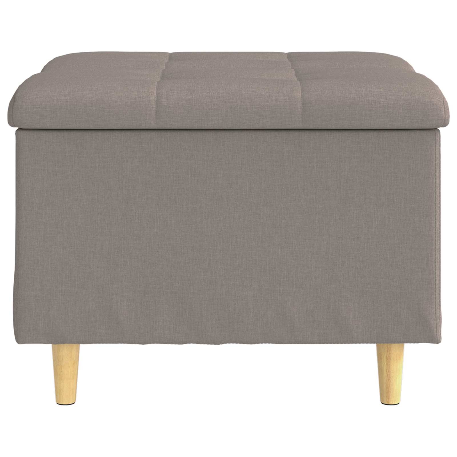 Pouf de rangement avec coussin Taupe 60 x 60 x 45 cm tissu - XIOS