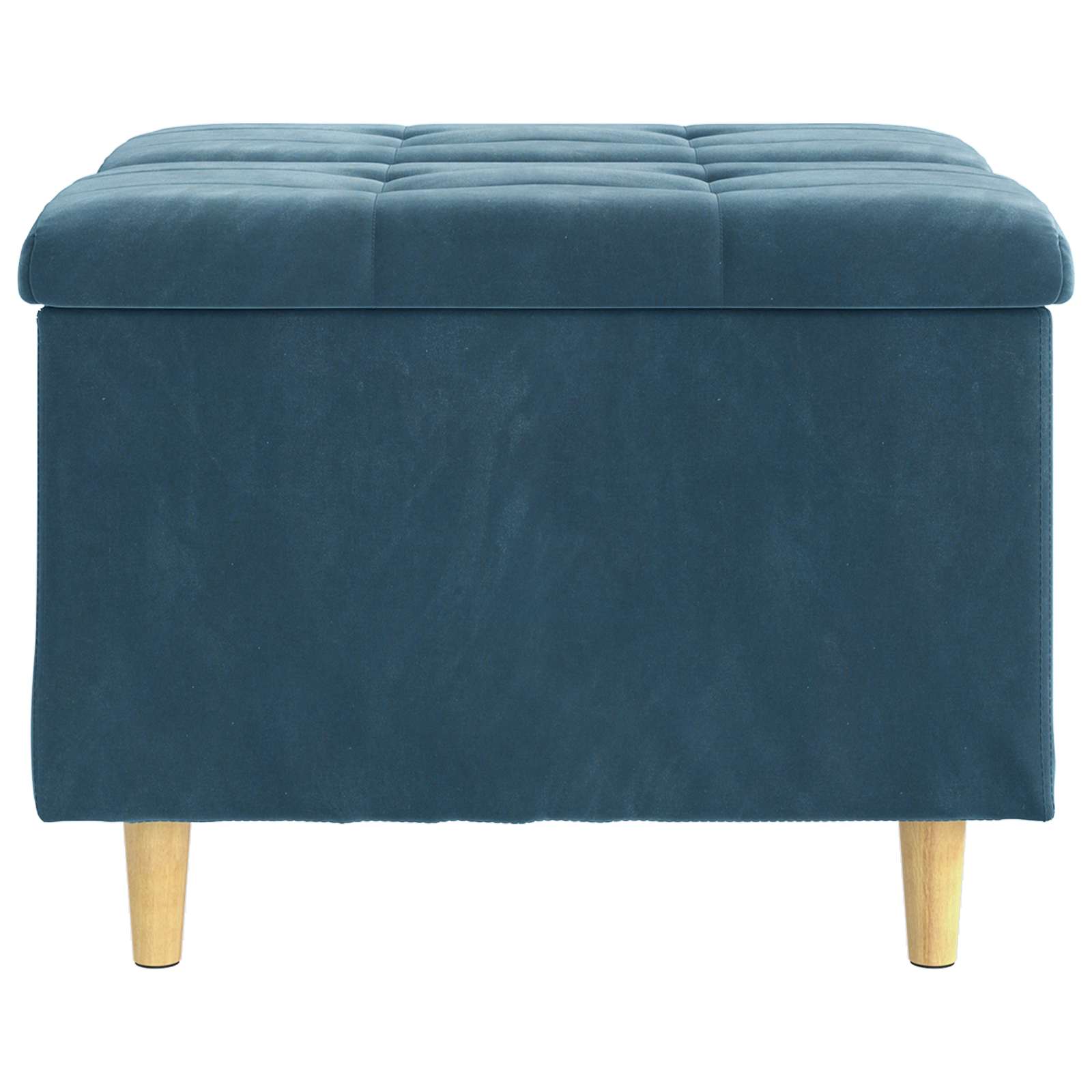 Pouf de rangement avec coussin Bleu 60 x 60 x 45 cm Velours - XIOS